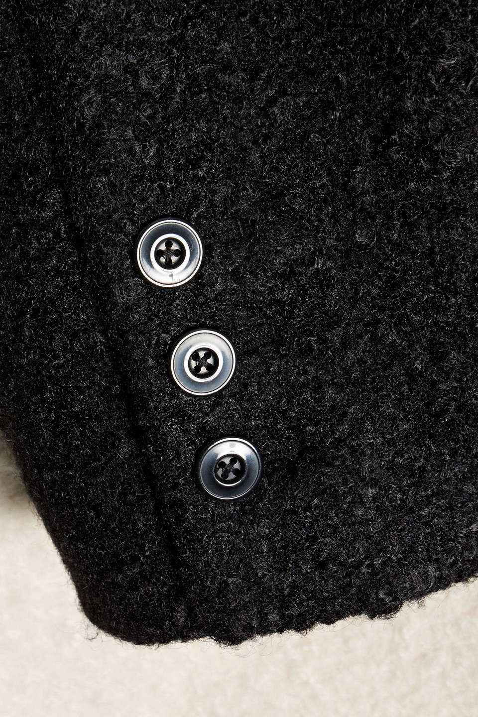 ALICE AND OLIVIA SHAN CONVERTIBLE TWO-TONE BOUCLÉ BLAZER