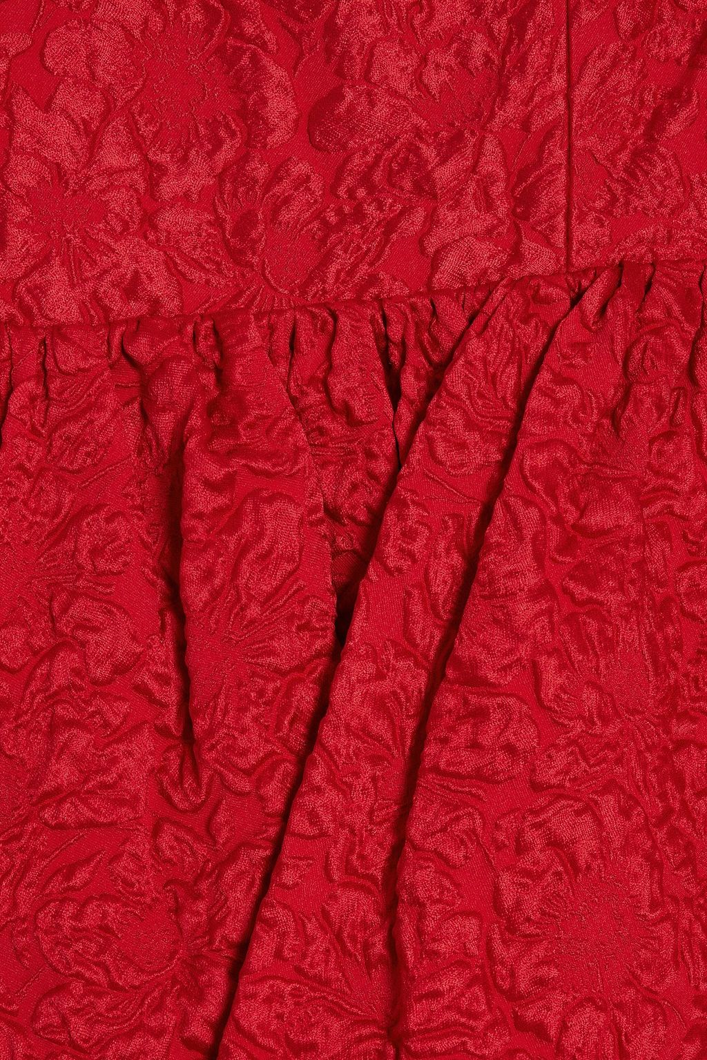 ALICE + OLIVIA Bina ruffled satin-cloqué mini dress