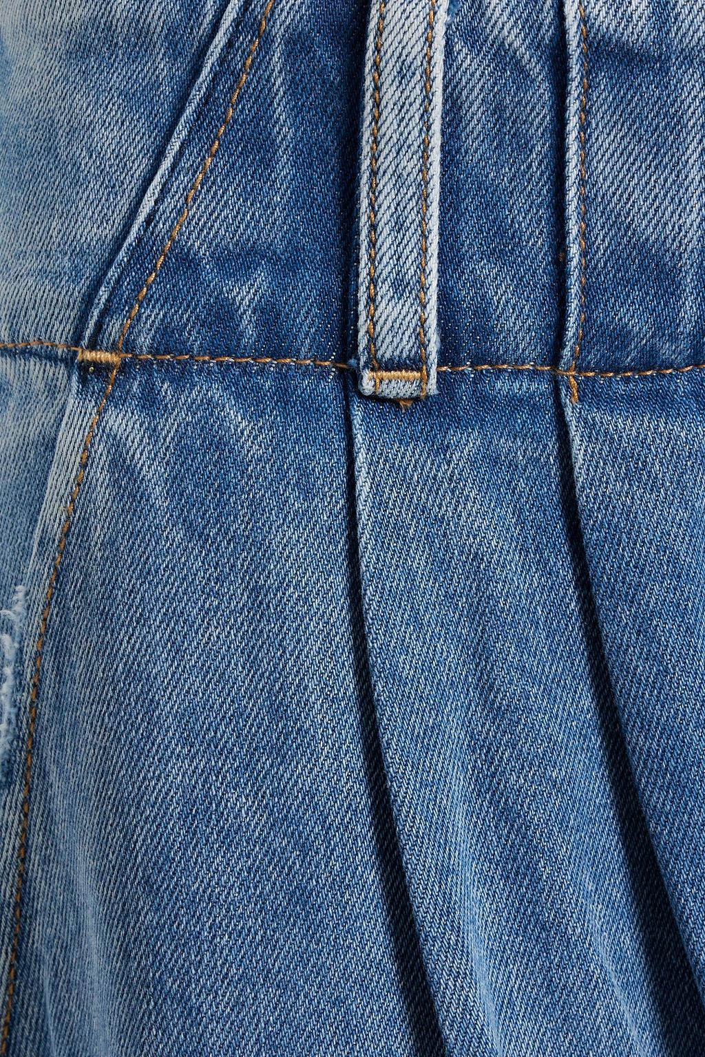 ALICE + OLIVIA JEANS Anders pleated low-rise wide-leg jeans