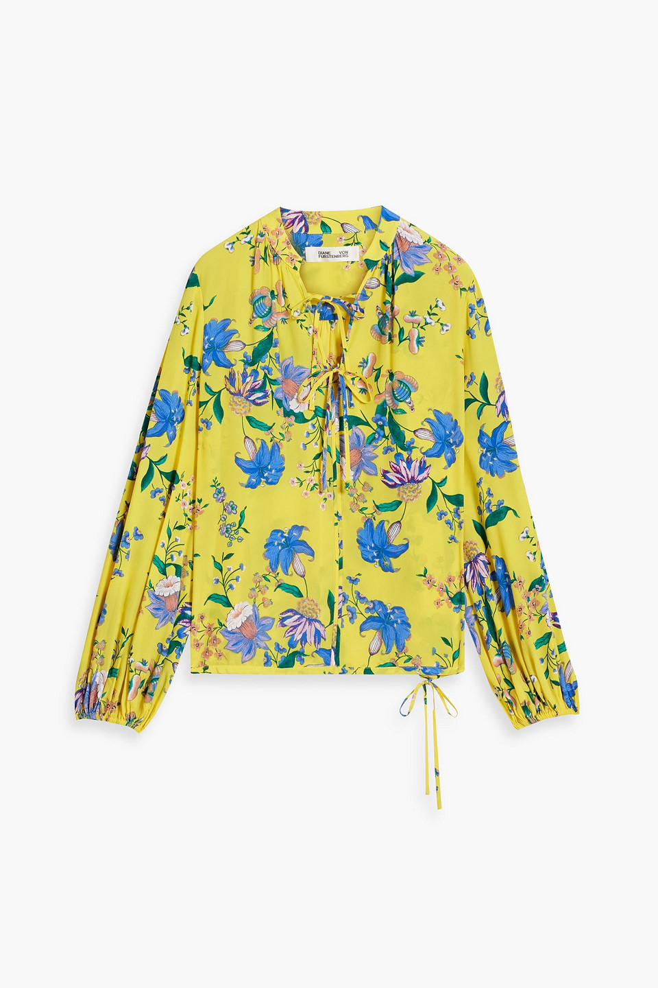 Ginny floral-print crepe de chine blouse