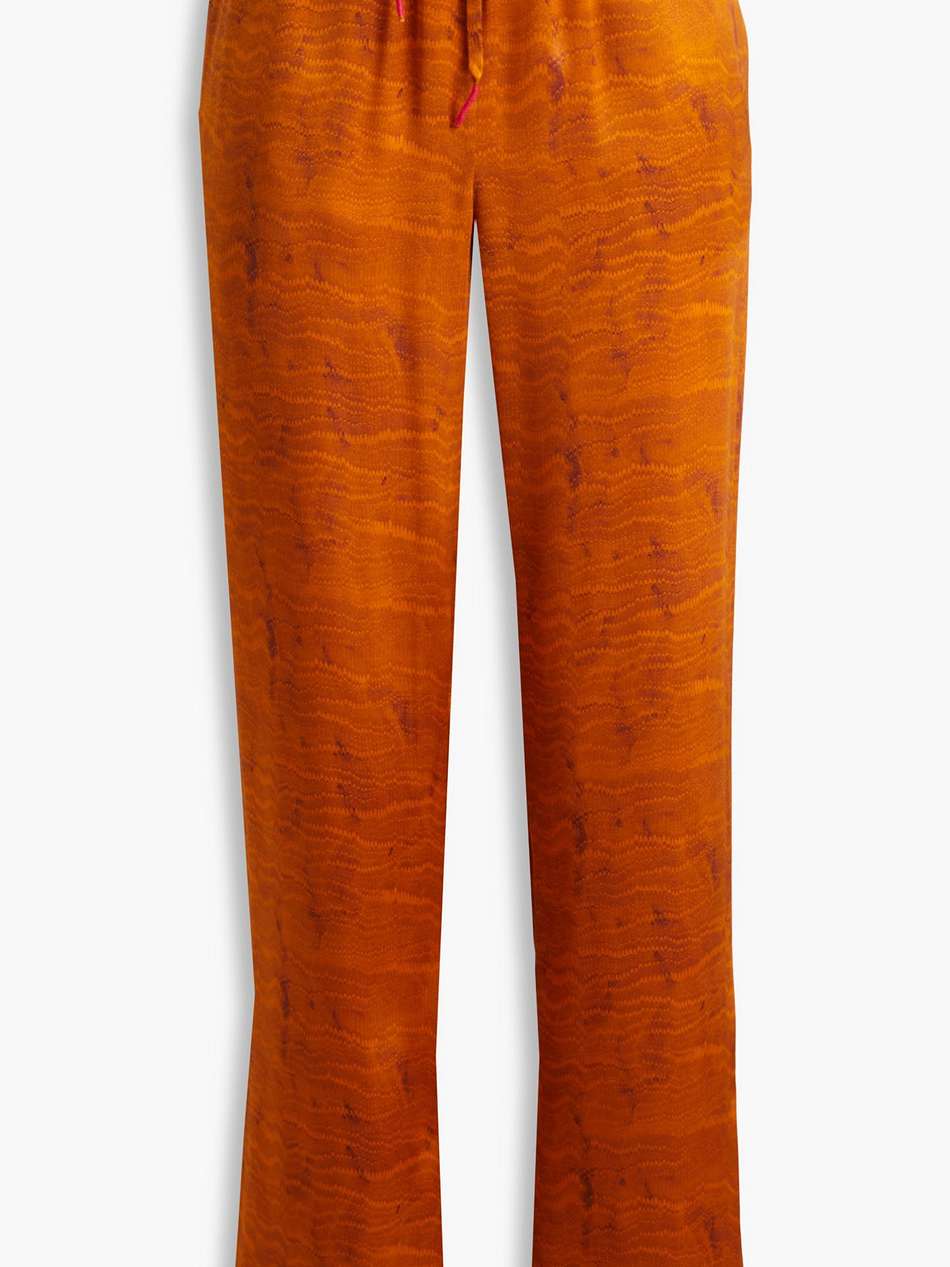 paige printed silk-satin straight-leg pants