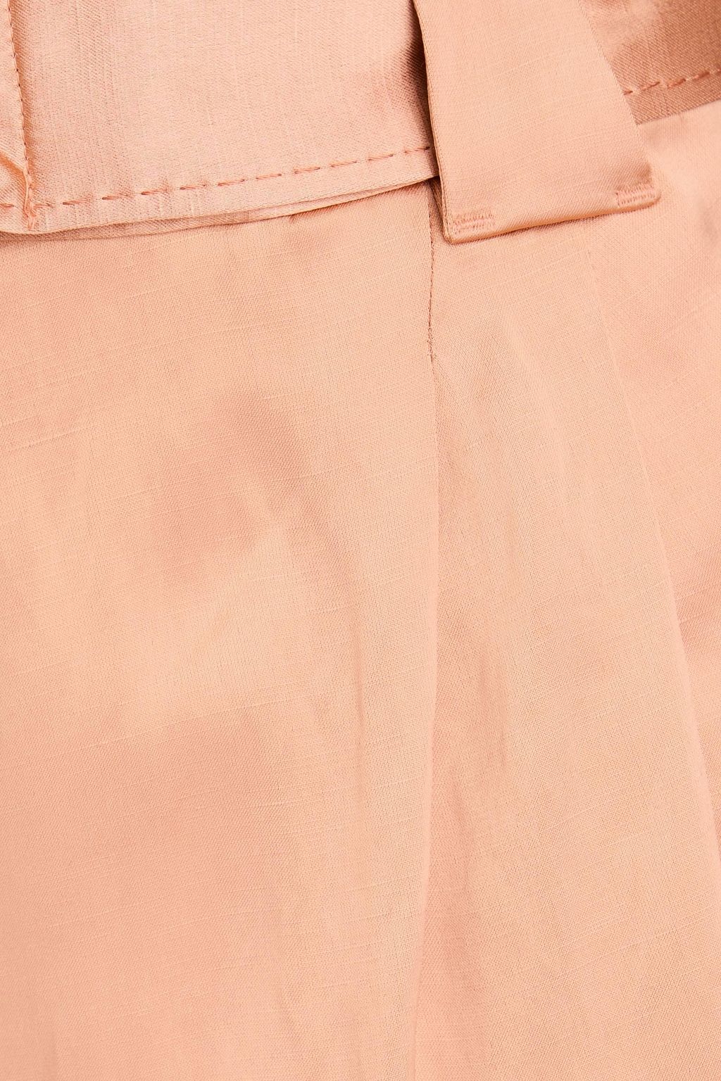 ZIMMERMANN بنطلون بأرجل واسعة من قماش شانتونغ ومزود بحزام