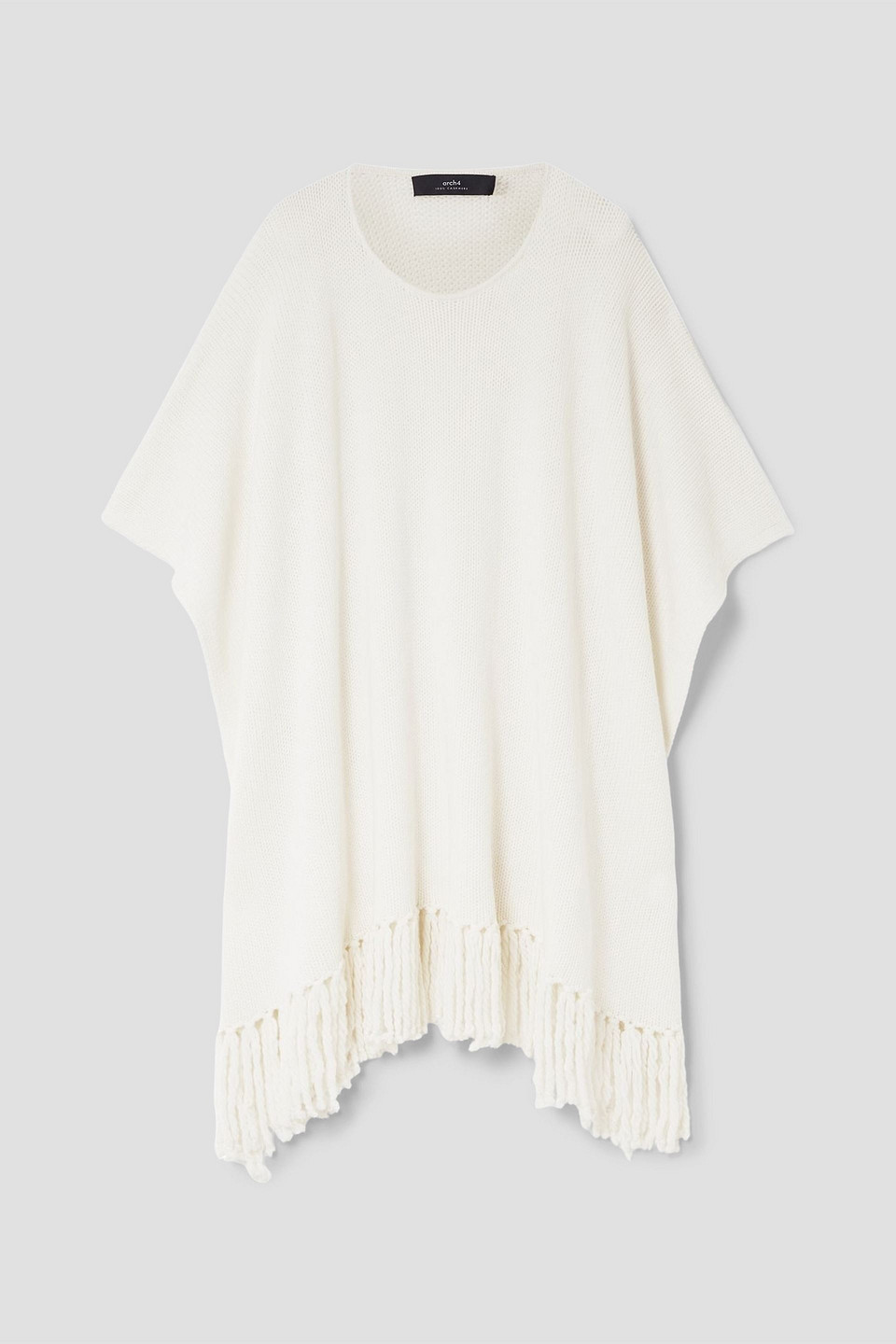 Arch4 Jules Fringed Cashmere Poncho In Neutral