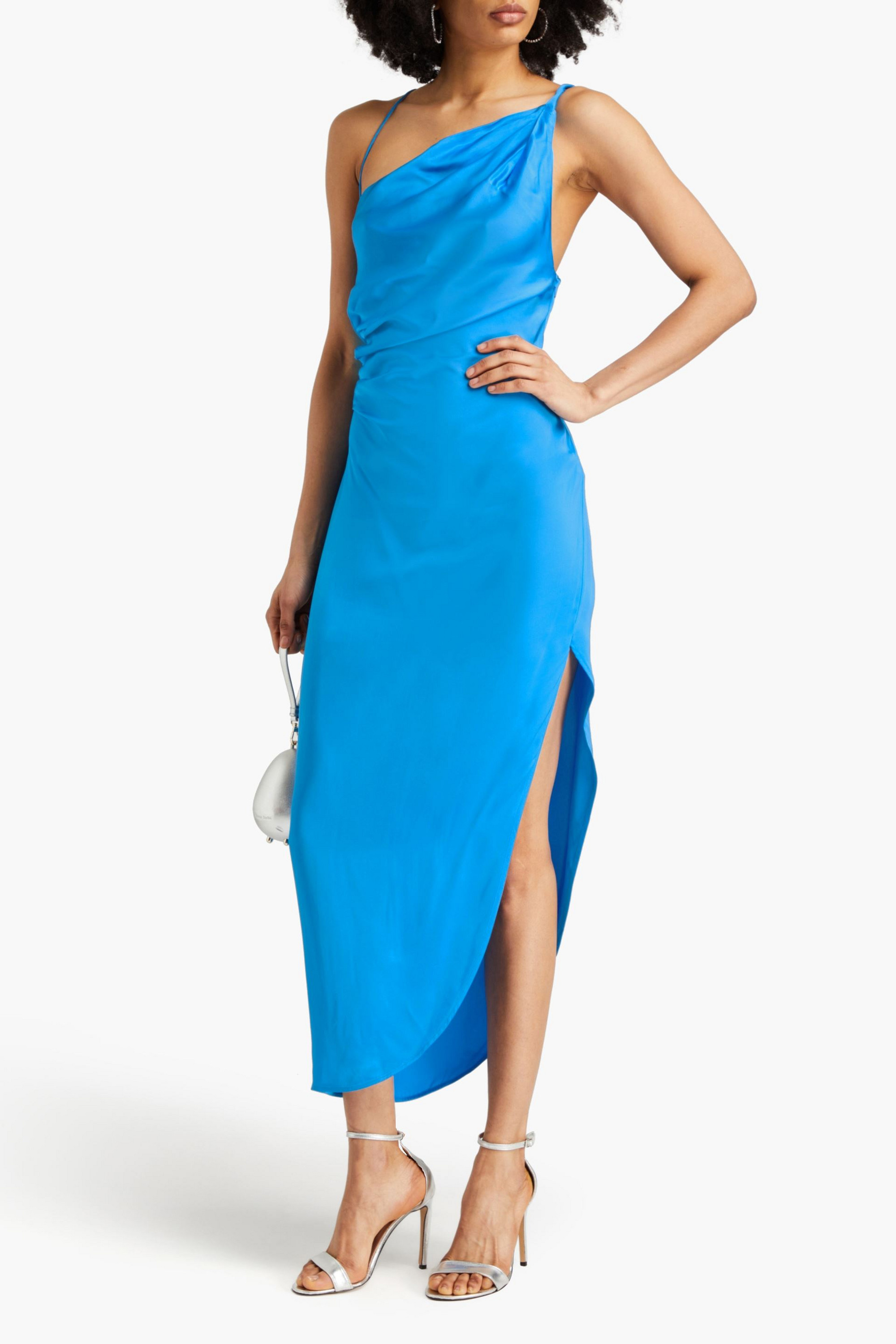 Rachel Gilbert Xandra draped satin maxi dress