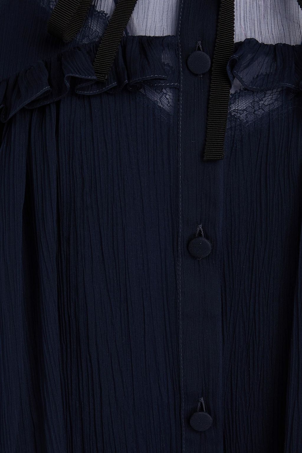 GUCCI Ruffled silk-crepon blouse