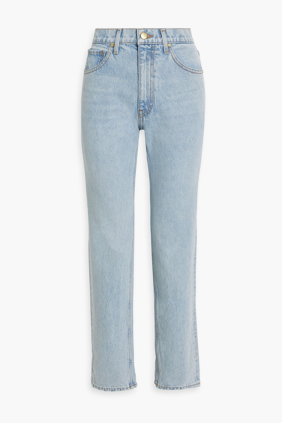 Shop Ulla Johnson Daphne High-rise Slim-leg Jeans In Hellblauer Denim