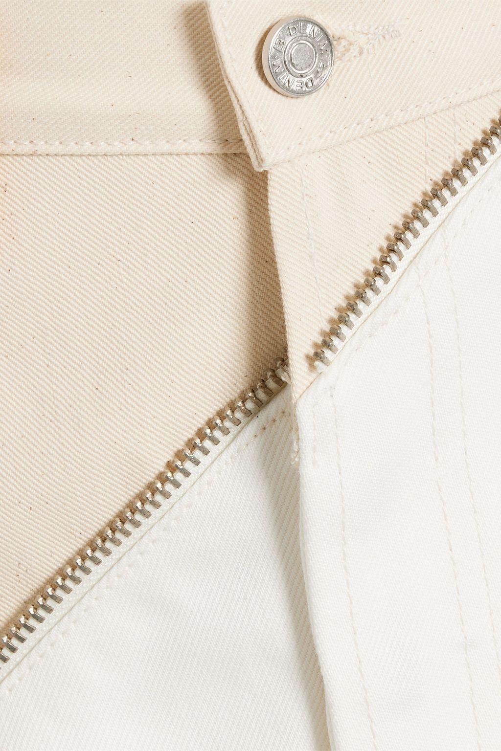 EB DENIM Gemini zip-detailed denim mini skirt