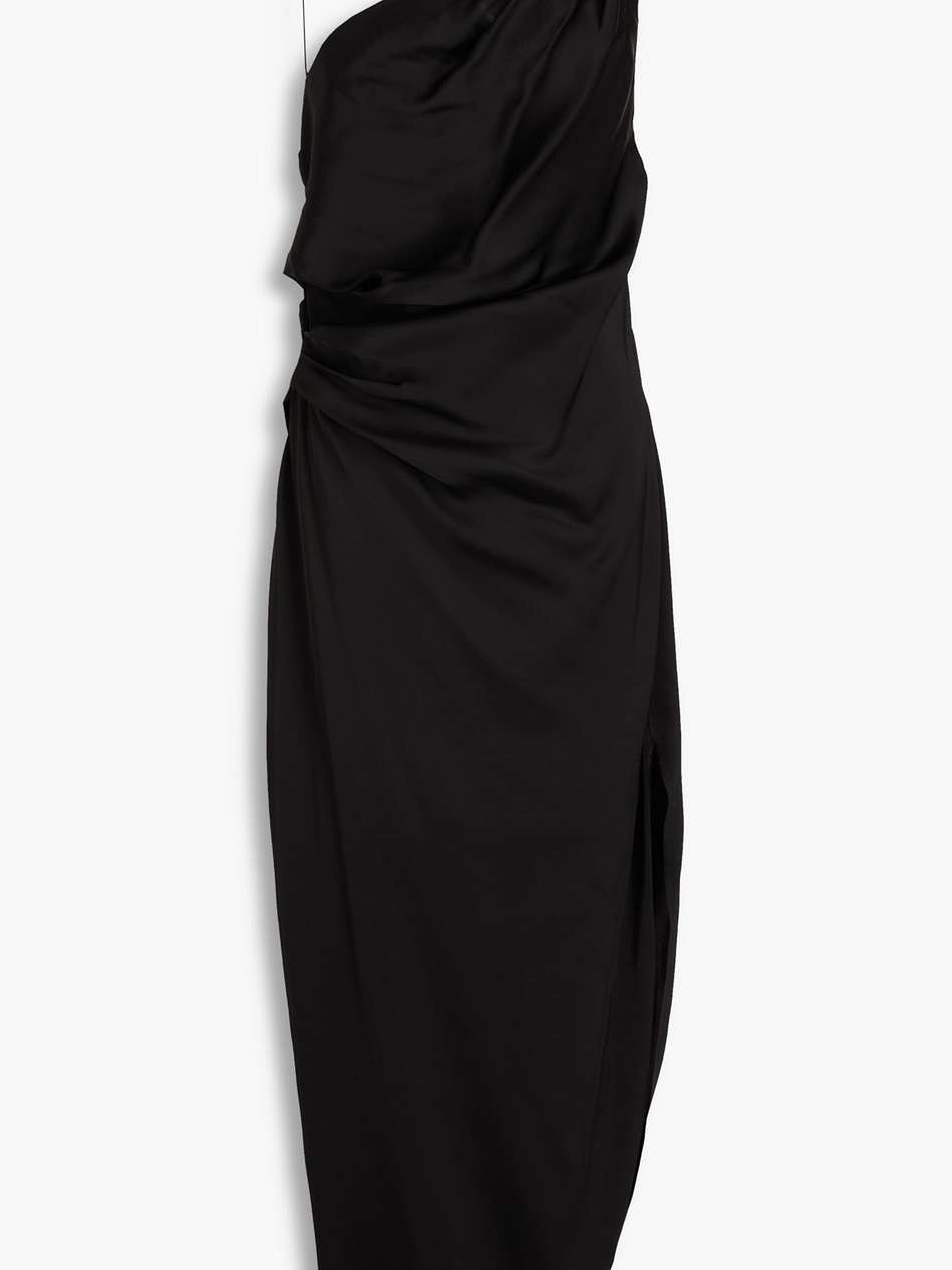 xandra draped satin maxi dress