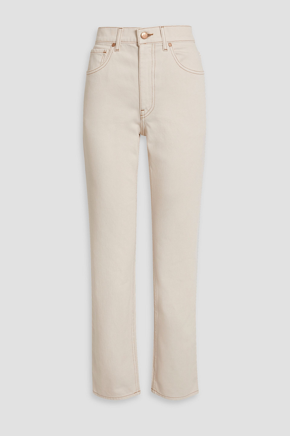 Ulla Johnson Daphne Straight-leg Jeans In Neutrals