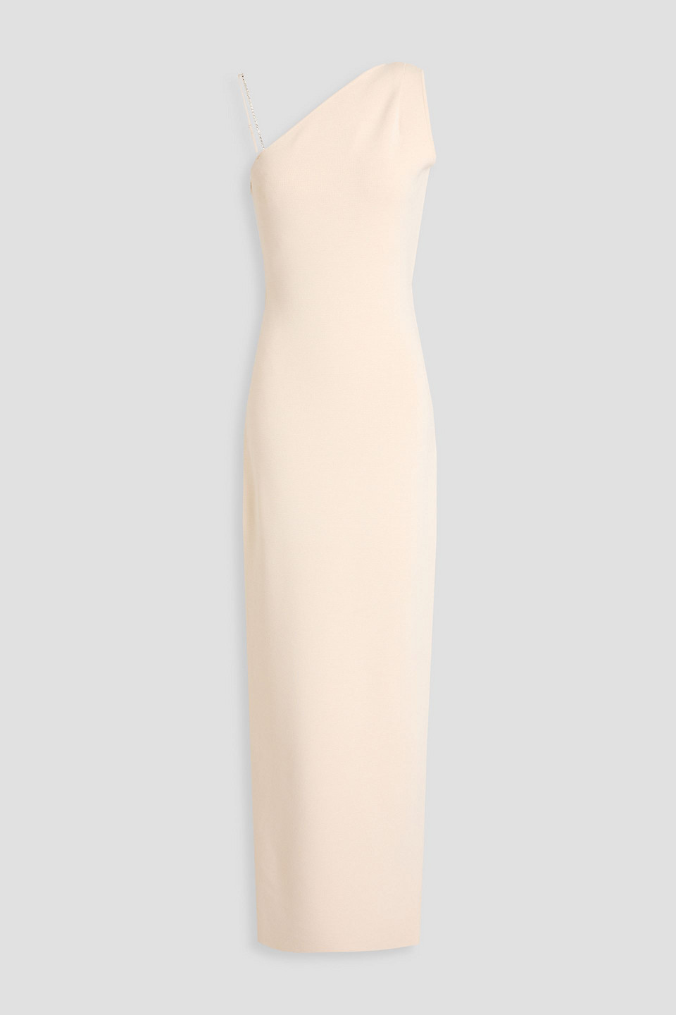 Rachel Gilbert Silica Crystal-embellished Stretch-knit Gown In Cream