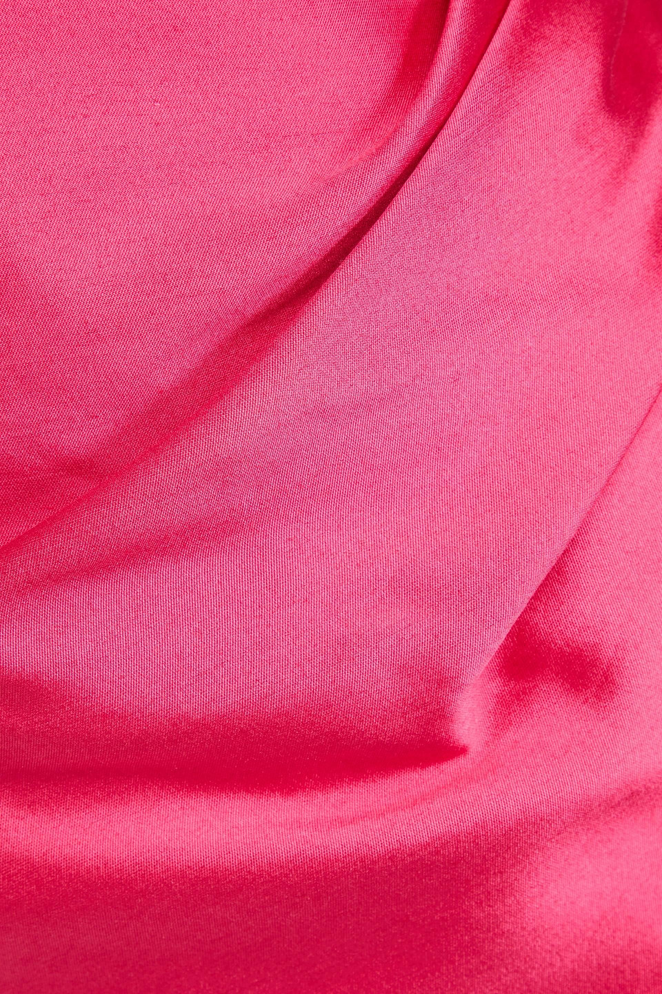 Rachel Gilbert Marta One-shoulder Bow-detailed Satin Gown In Fuchsia