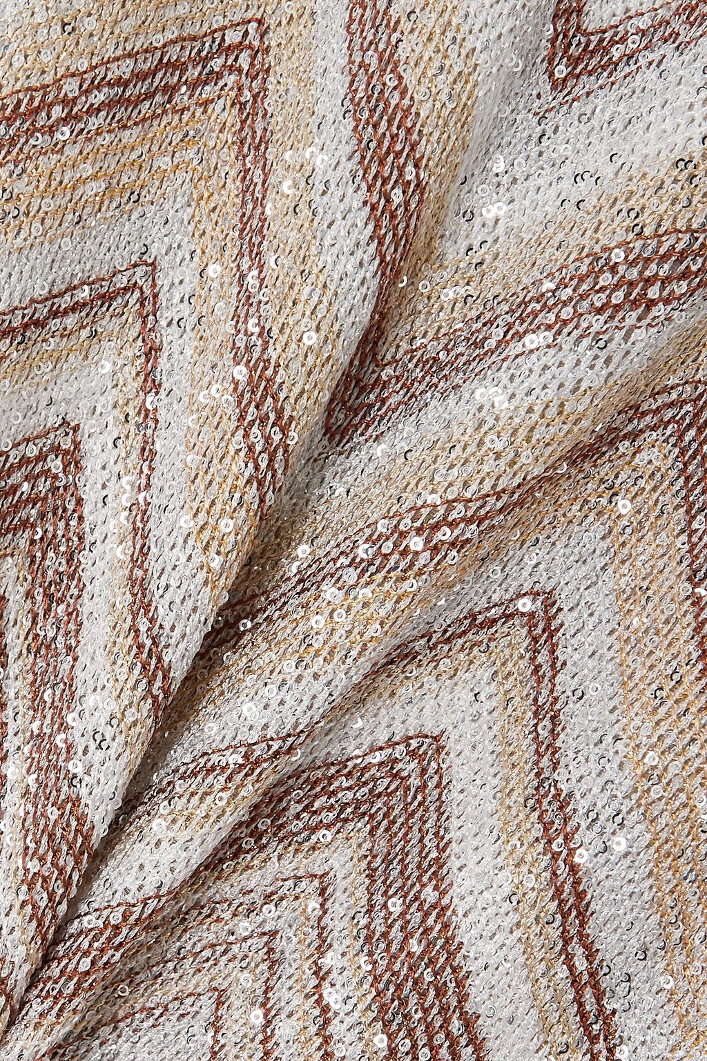 MISSONI تنورة مصنوعة من نسيج بحبكة كروشيه مزين بأقراص برّاقة