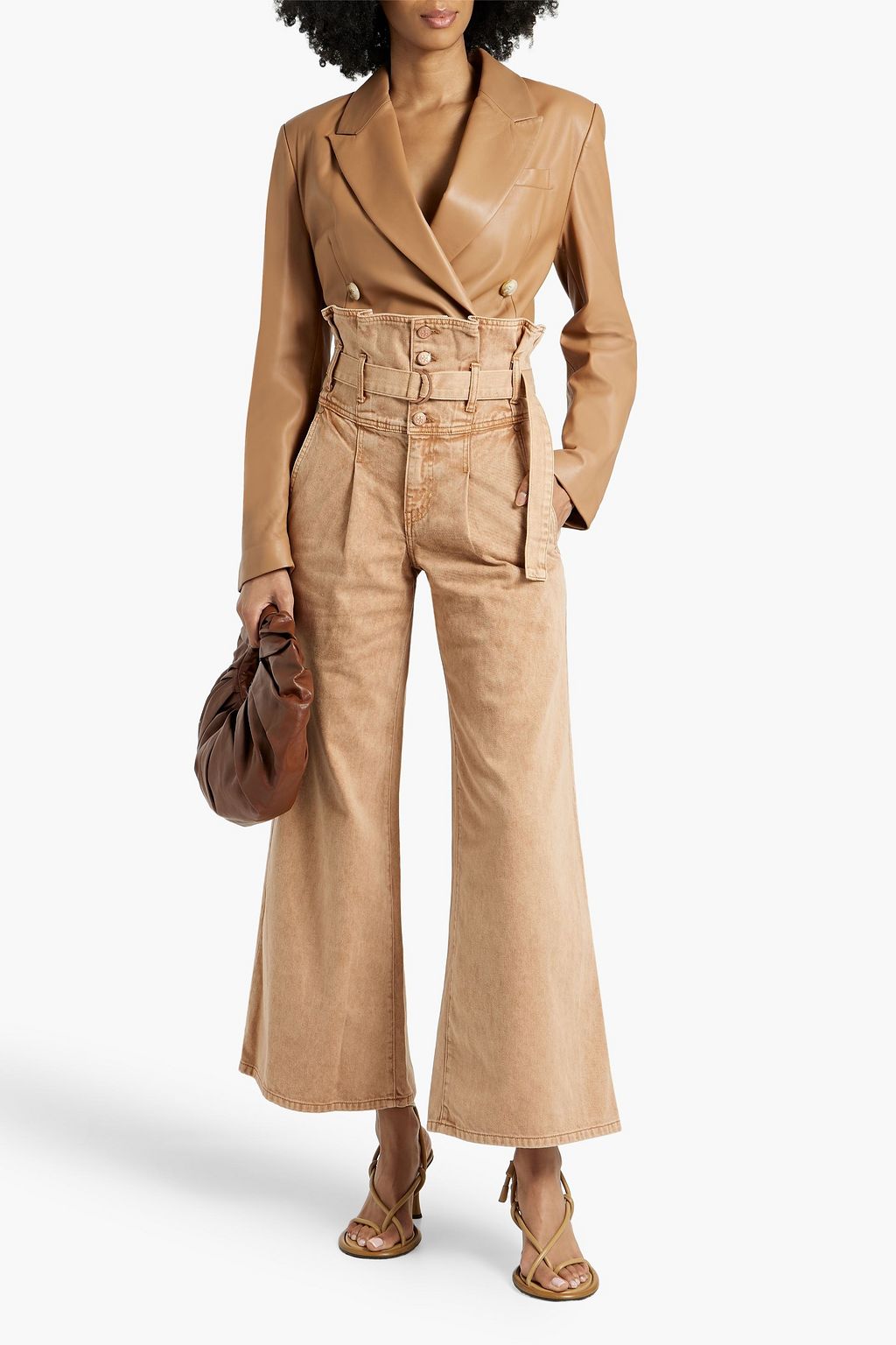 ULLA JOHNSON Sylvan belted high-rise wide-leg jeans