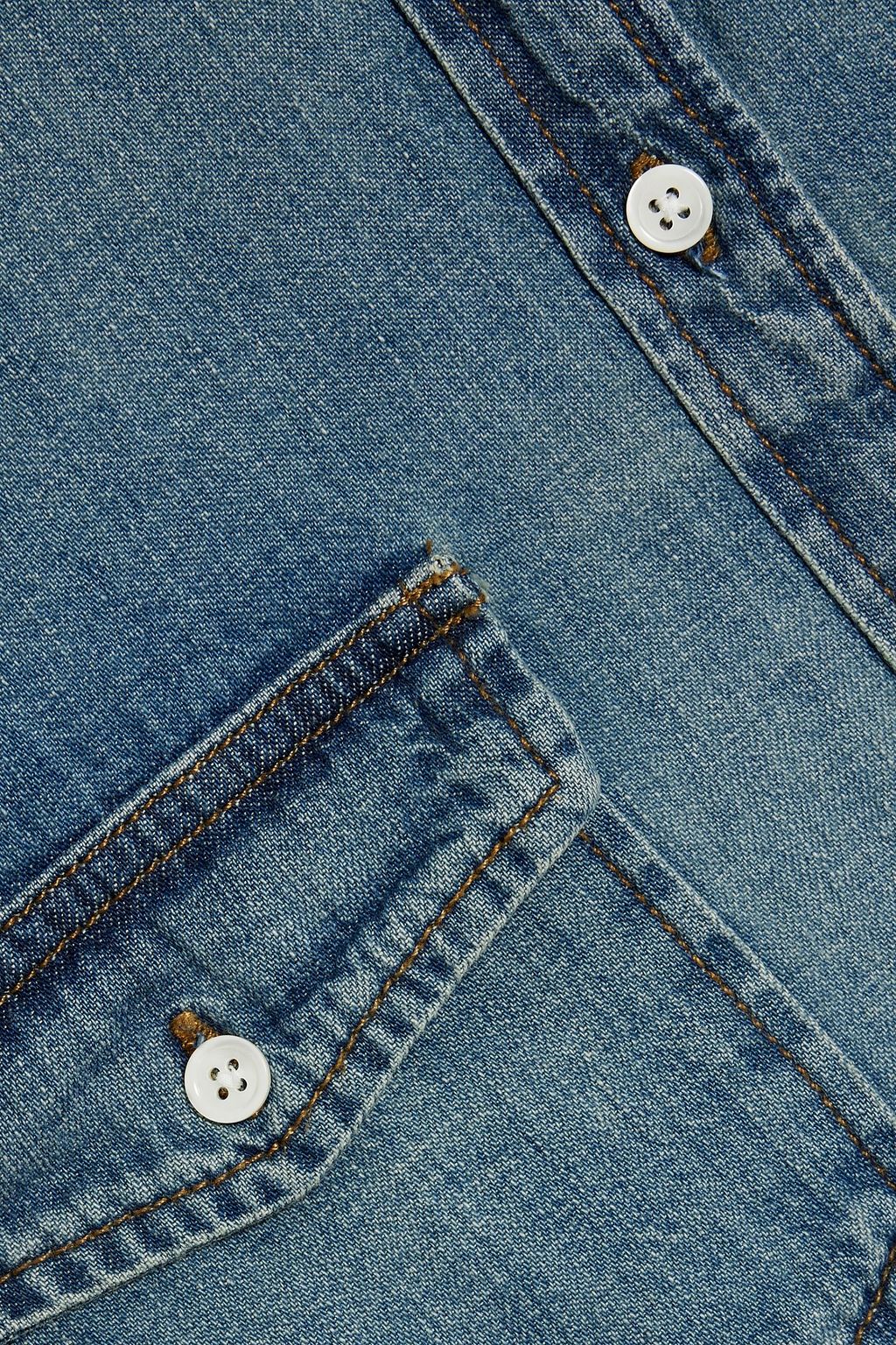 FRAME Distressed denim shirt
