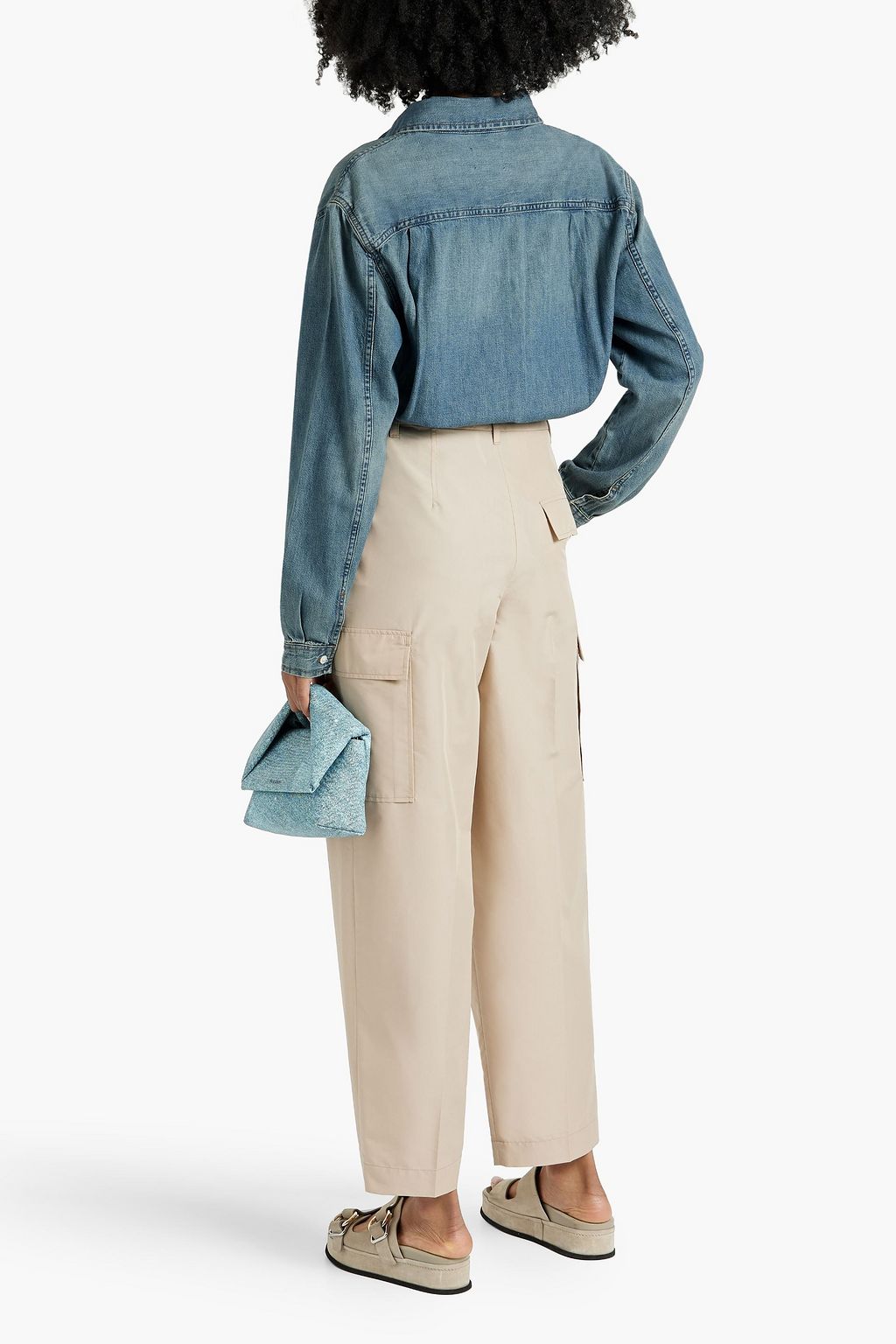 FRAME Distressed denim shirt