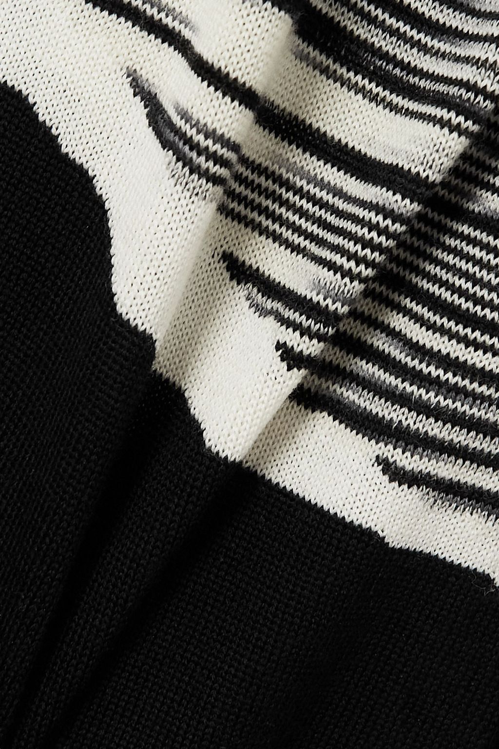 MISSONI Space-dyed intarsia wool wide-leg pants