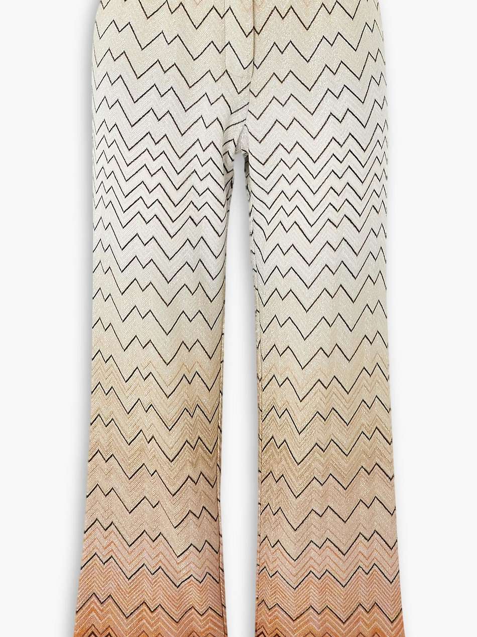 dégradé crochet-knit bootcut pants