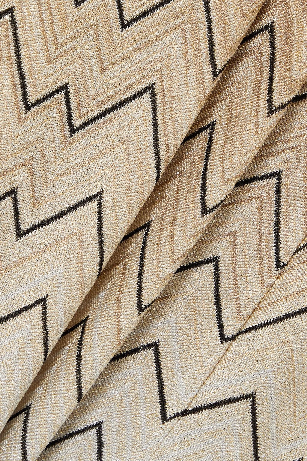 MISSONI 메탈릭 크로셰 니트 맥시 드레스