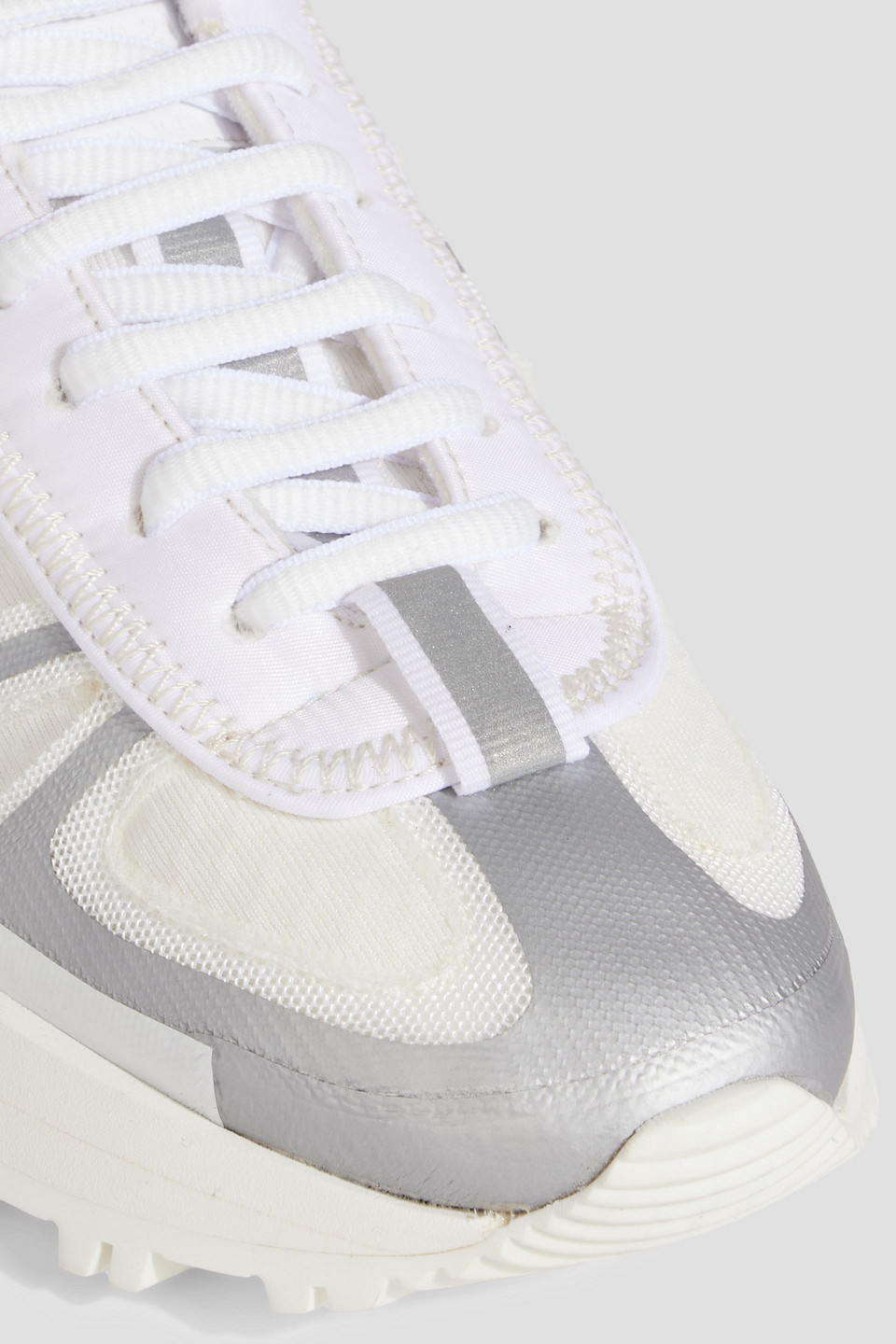 Shop Maison Margiela 50-50 Coated Mesh And Leather Sneakers In White