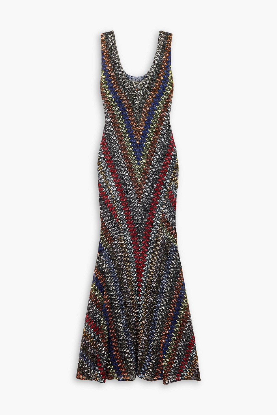 Missoni Metallic Crochet-knit Maxi Dress In Black