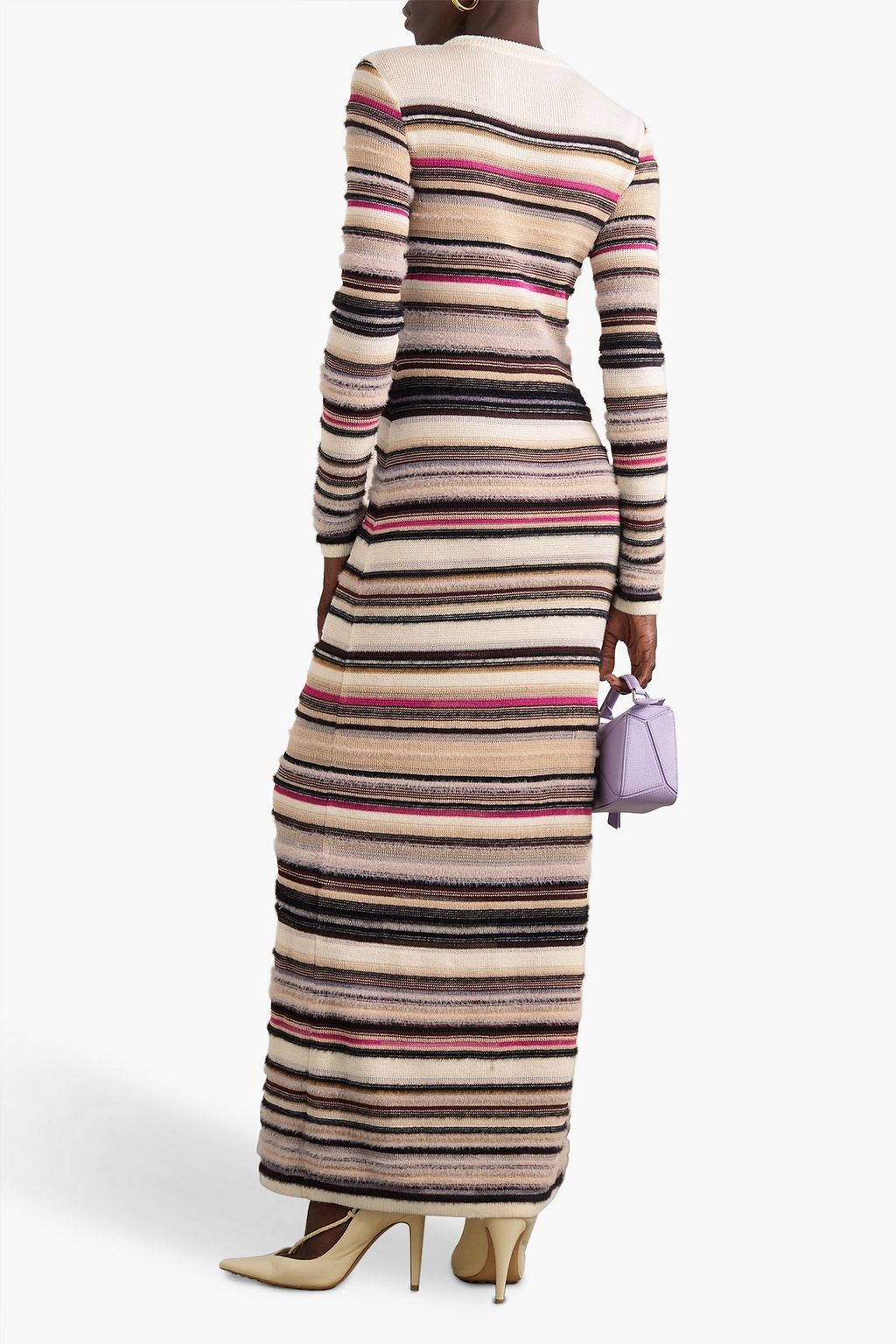 MISSONI Striped silk-blend maxi dress