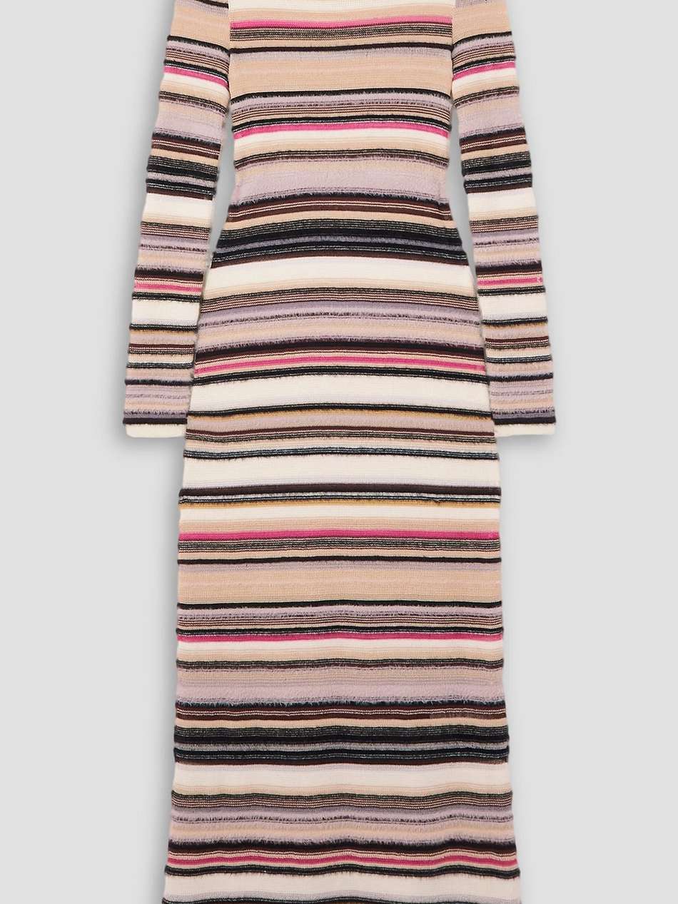 striped silk-blend maxi dress