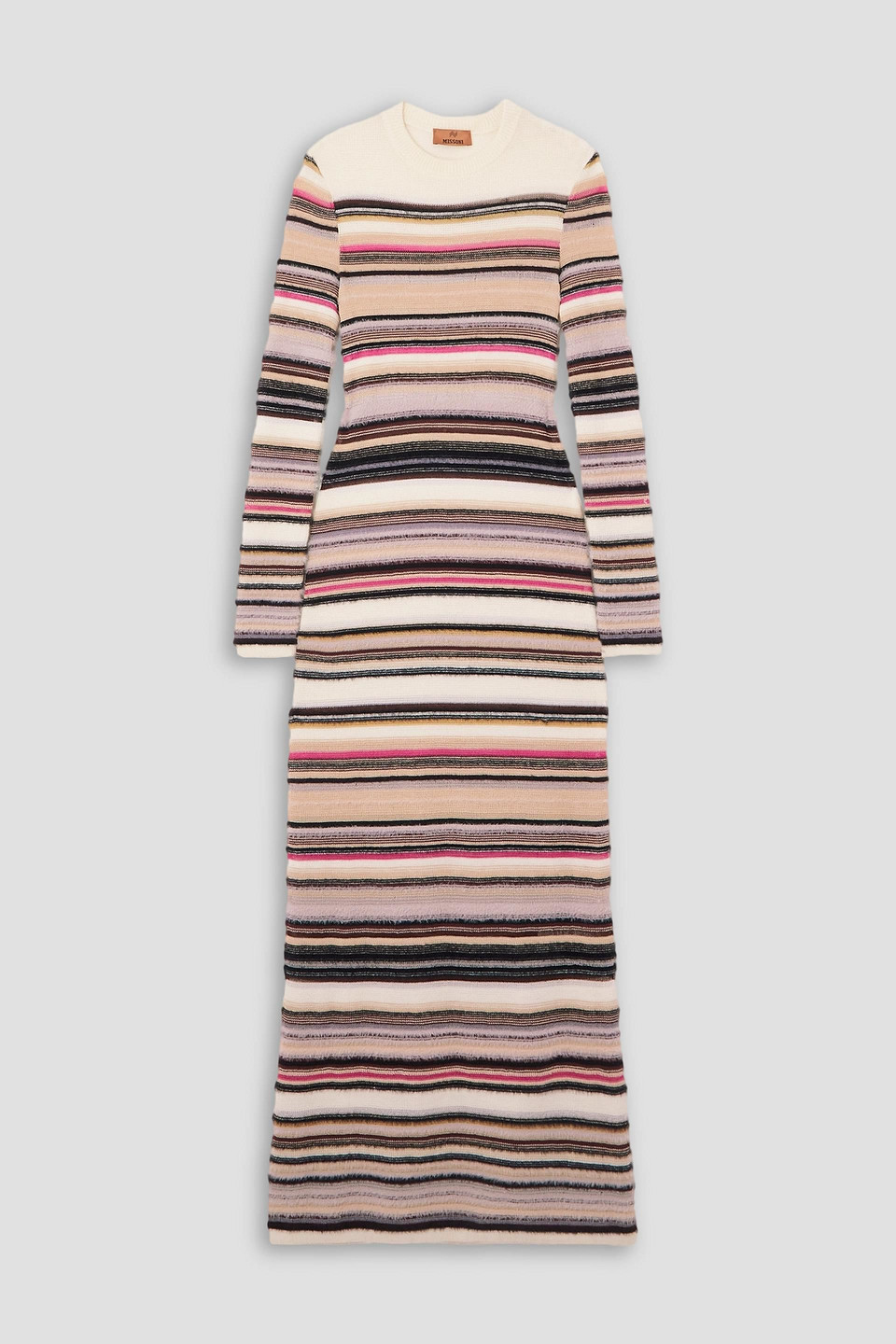 Missoni Striped Jacquard-knit Maxi Dress In Elfenbein