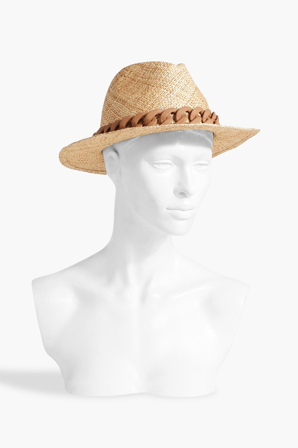 EUGENIA KIM Lillian chain-embellished faux straw Panama hat