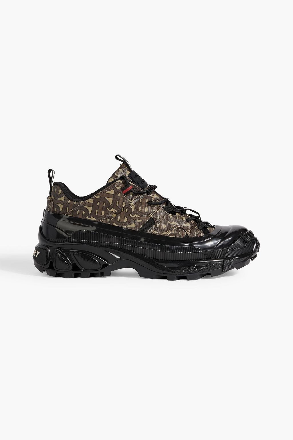 Burberry logo print leather sneakers hotsell