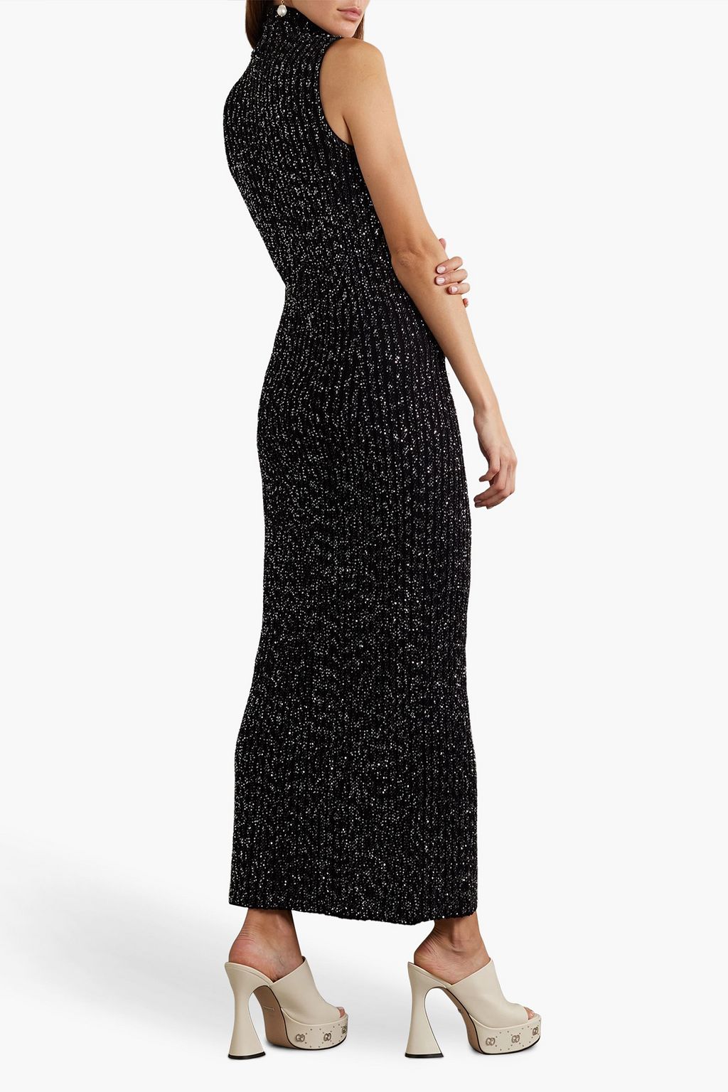 MISSONI Sequined crochet-knit maxi dress