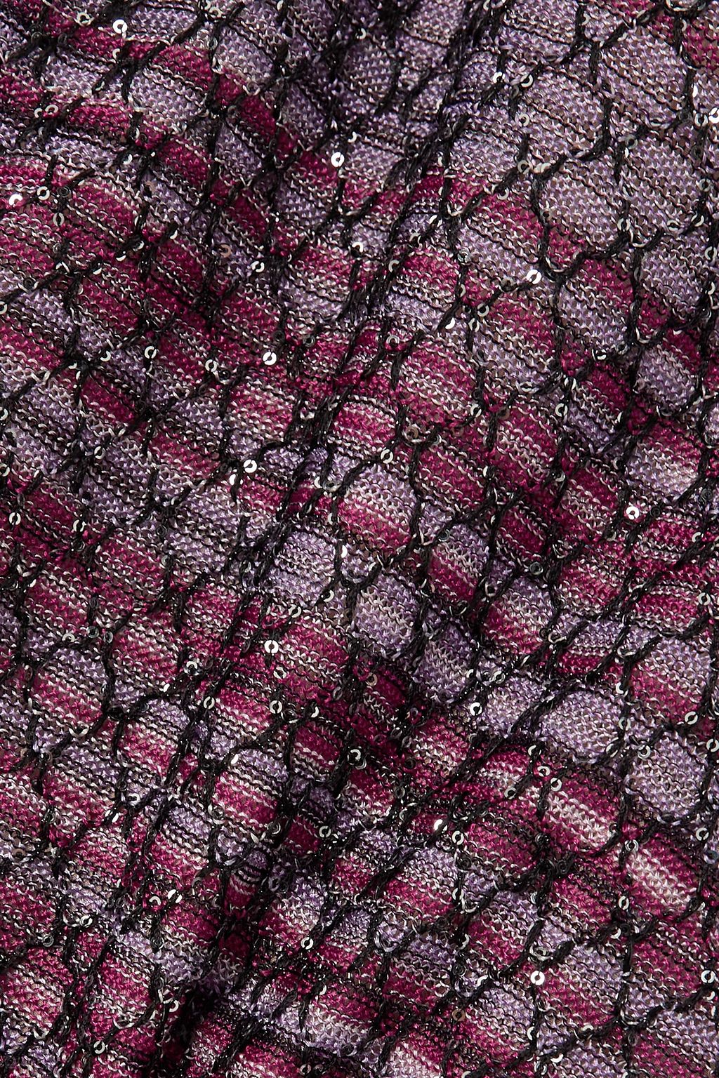 MISSONI 장식 디테일 크로셰 니트 미니 드레스