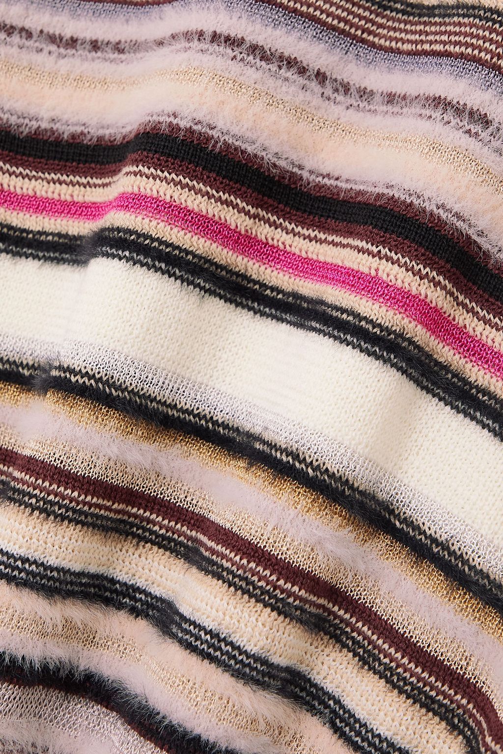 MISSONI كنزة رياضية بياقة عالية بحبكة كروشيه وبتصميم مخطط