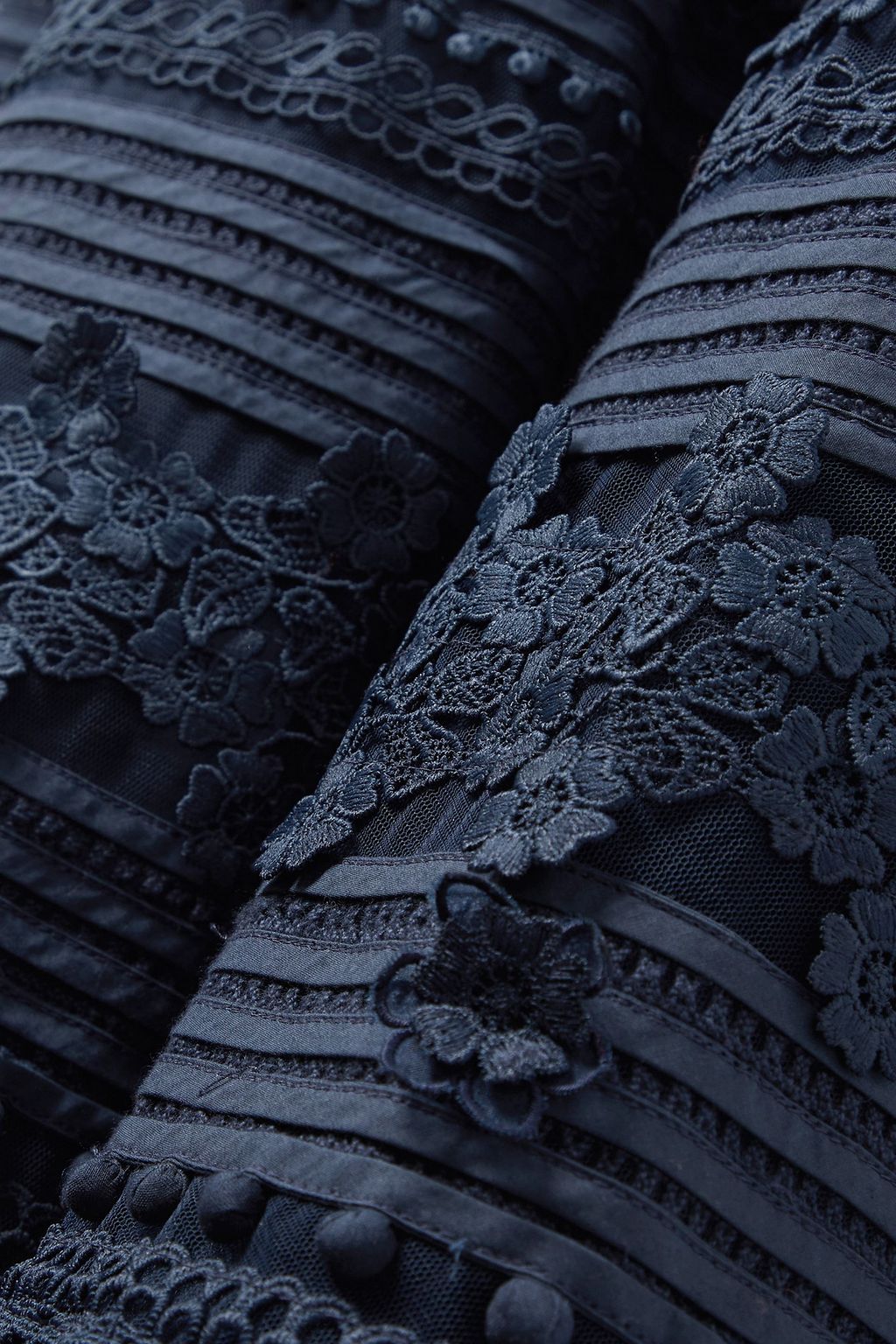 CAROLINA HERRERA Guipure lace and tulle midi dress