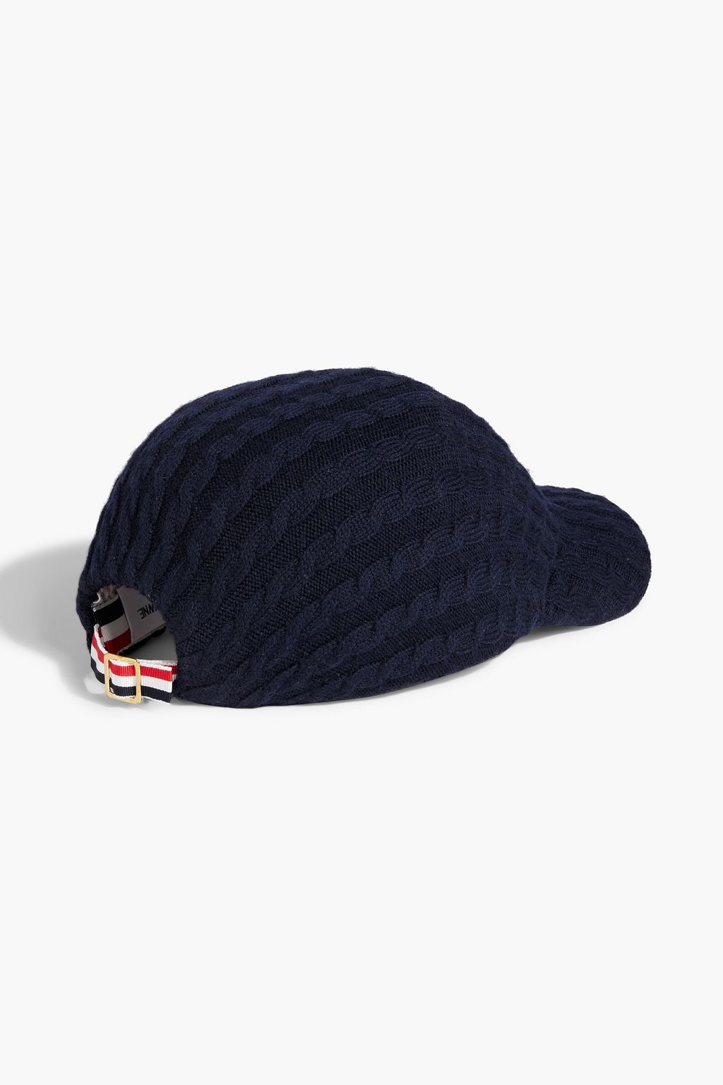 THOM BROWNE Cable-knit merino wool baseball cap