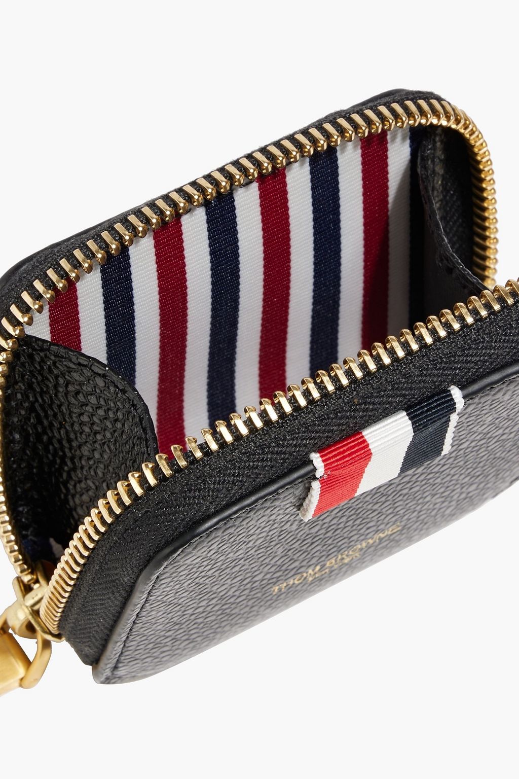 THOM BROWNE Pebbled-leather coin purse