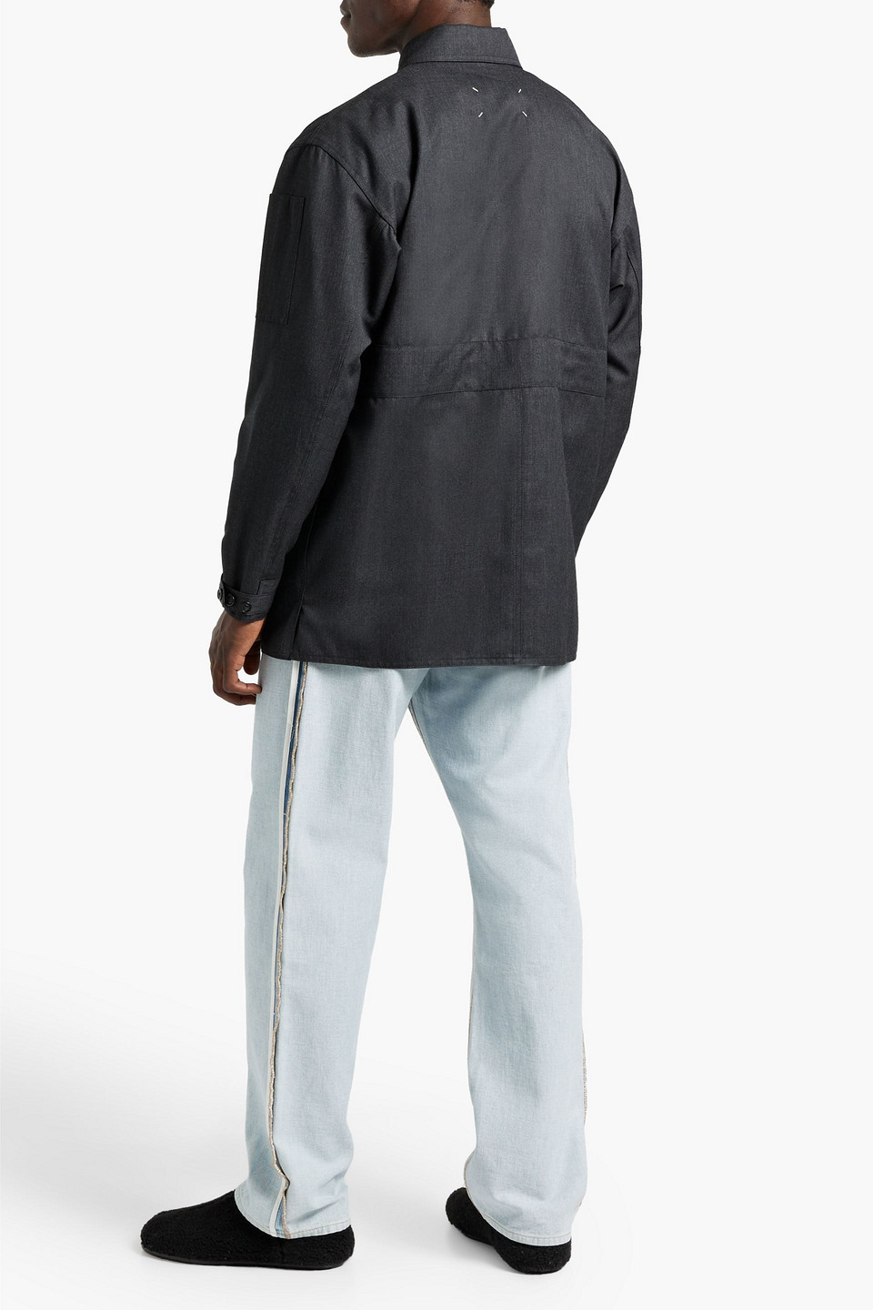 Shop Maison Margiela Wool-twill Jacket In Anthracite