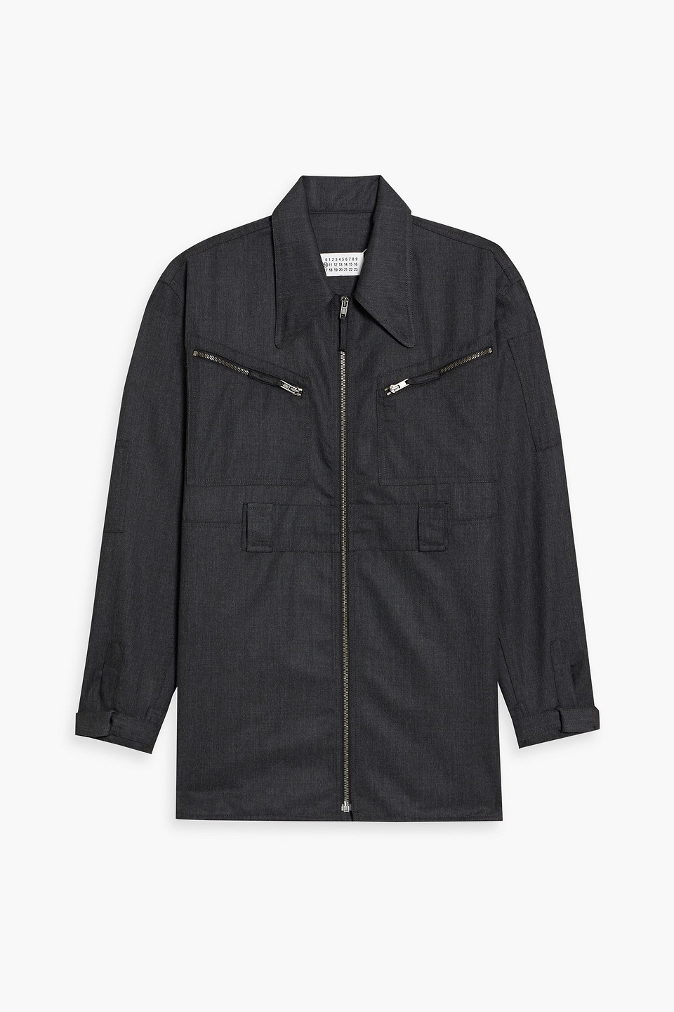 Maison Margiela Wool-twill Jacket In Anthracite