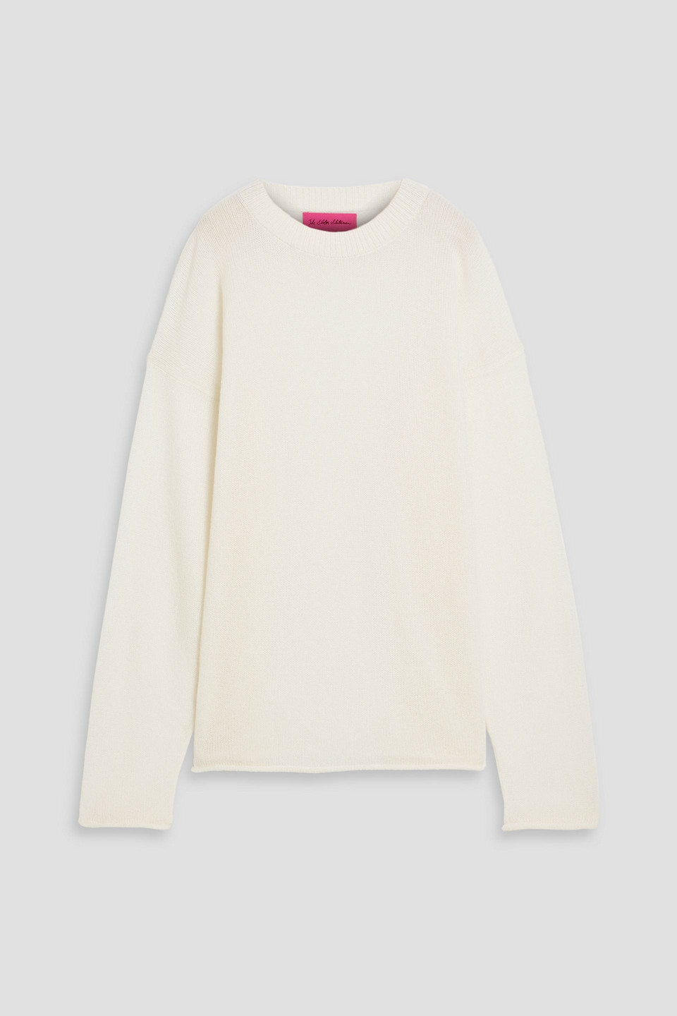 The Elder Statesman Cashmere And Cotton-blend Sweater In White