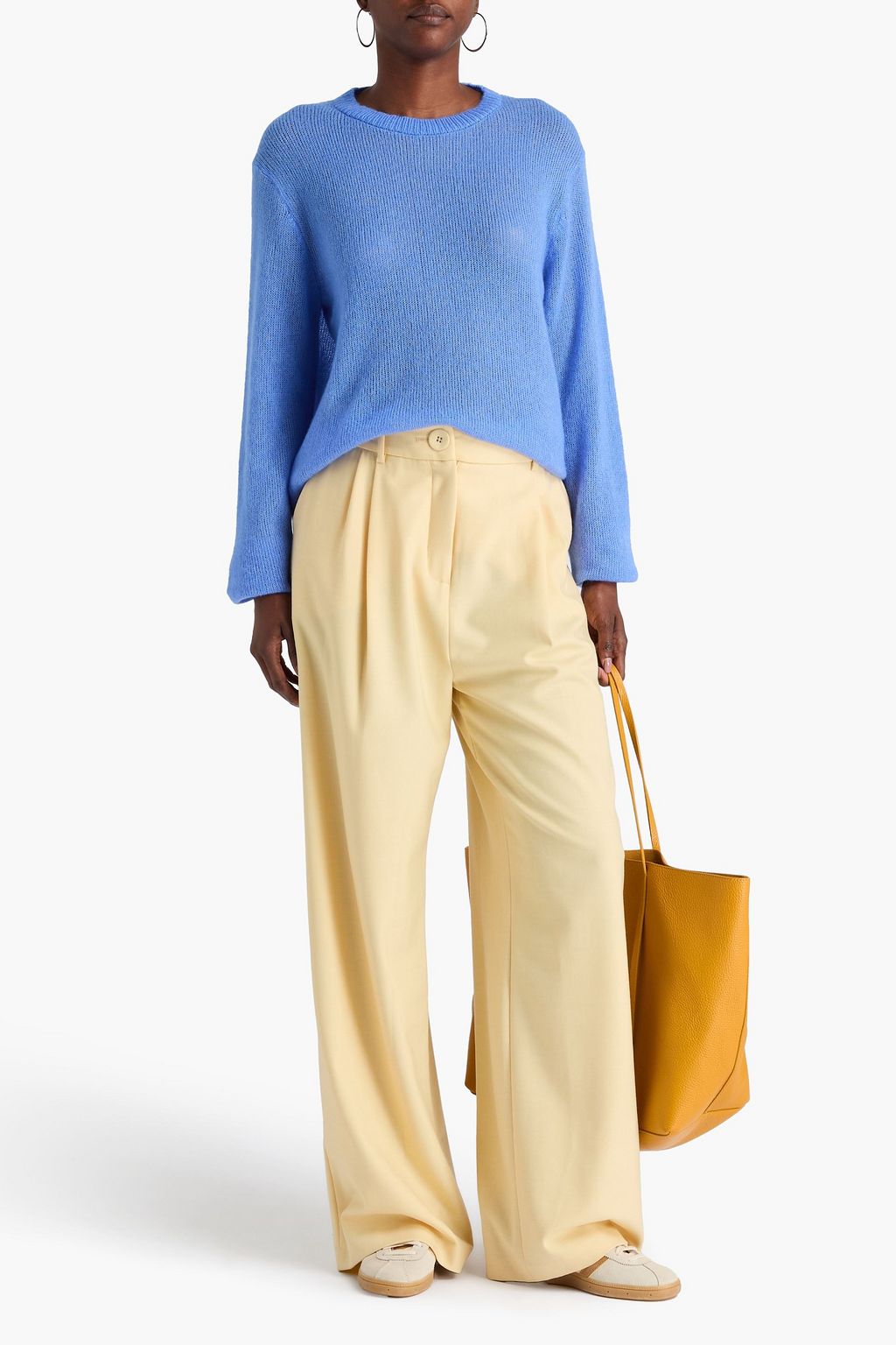 THE ELDER STATESMAN Nimbus Coastal cashmere and cotton-blend sweater