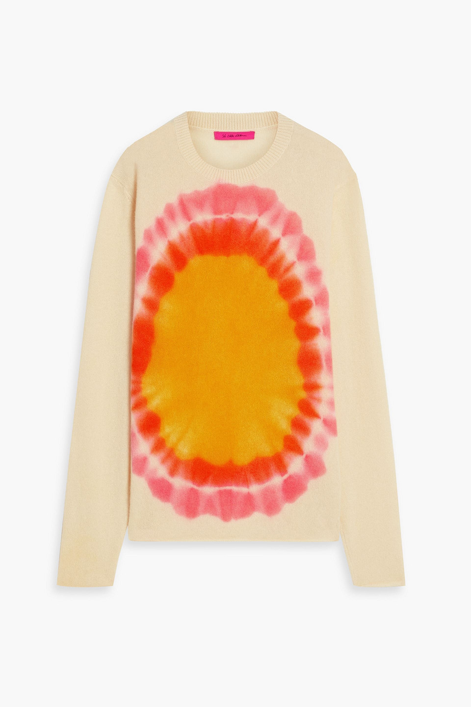 The Elder Statesman Sun Dye Tie-dyed Cashmere Sweater In Yellow