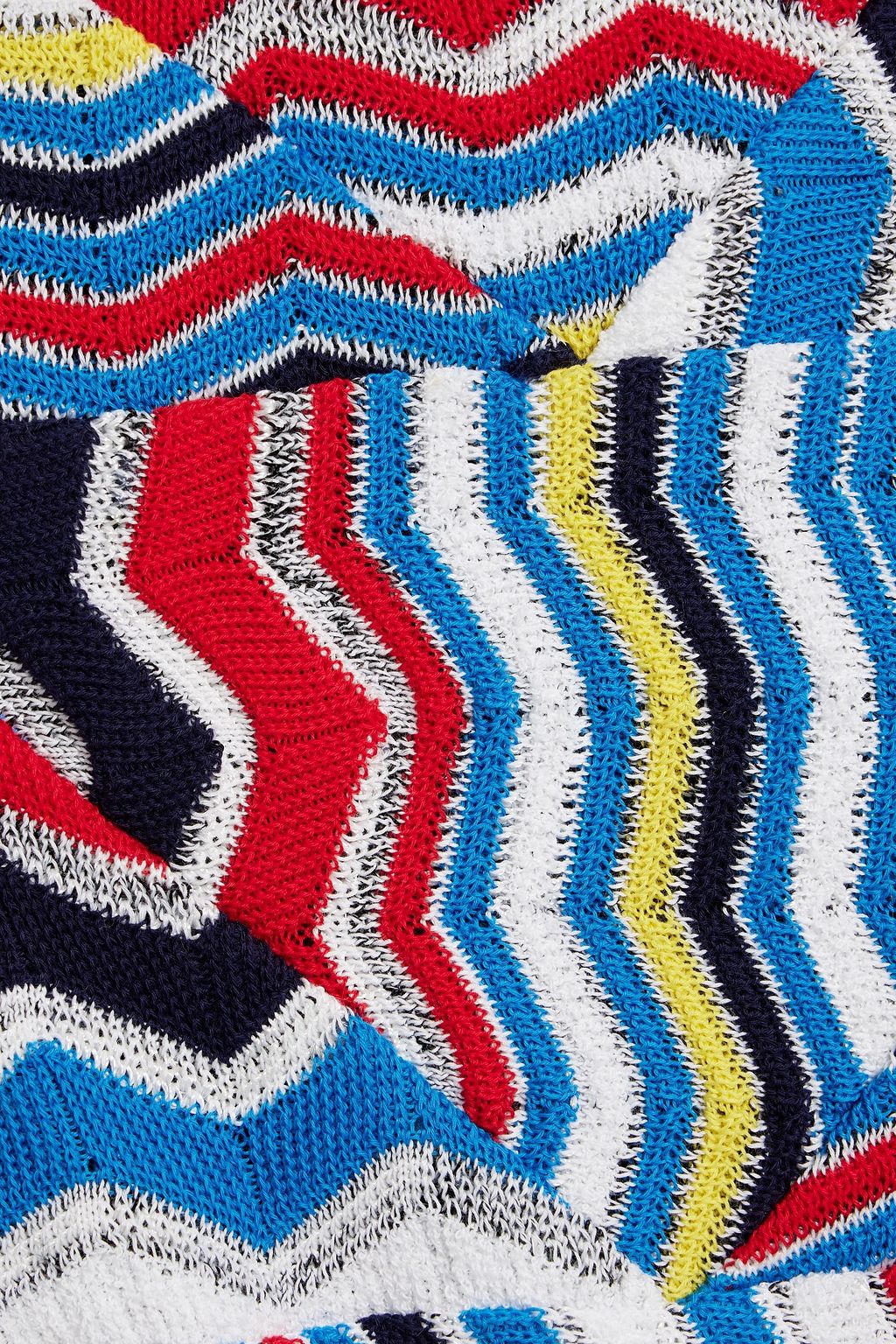 MISSONI كارديغان من مزيج من القطن بحبكة كروشيه ونمط مضلّع