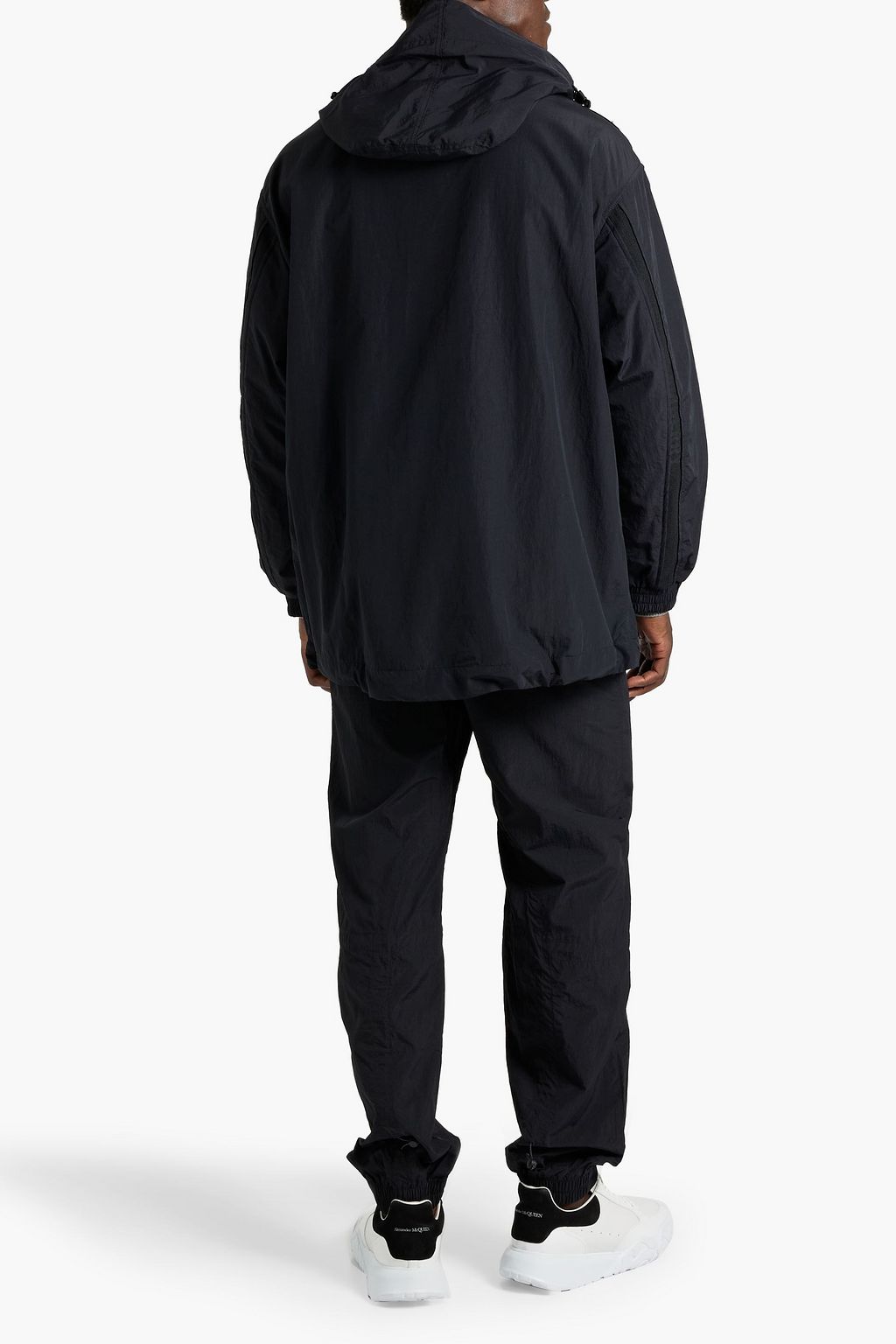 BURBERRY Mesh-trimmed shell hooded jacket