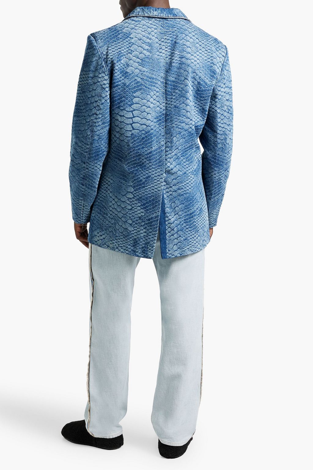 MM6 MAISON MARGIELA Snake-print denim blazer