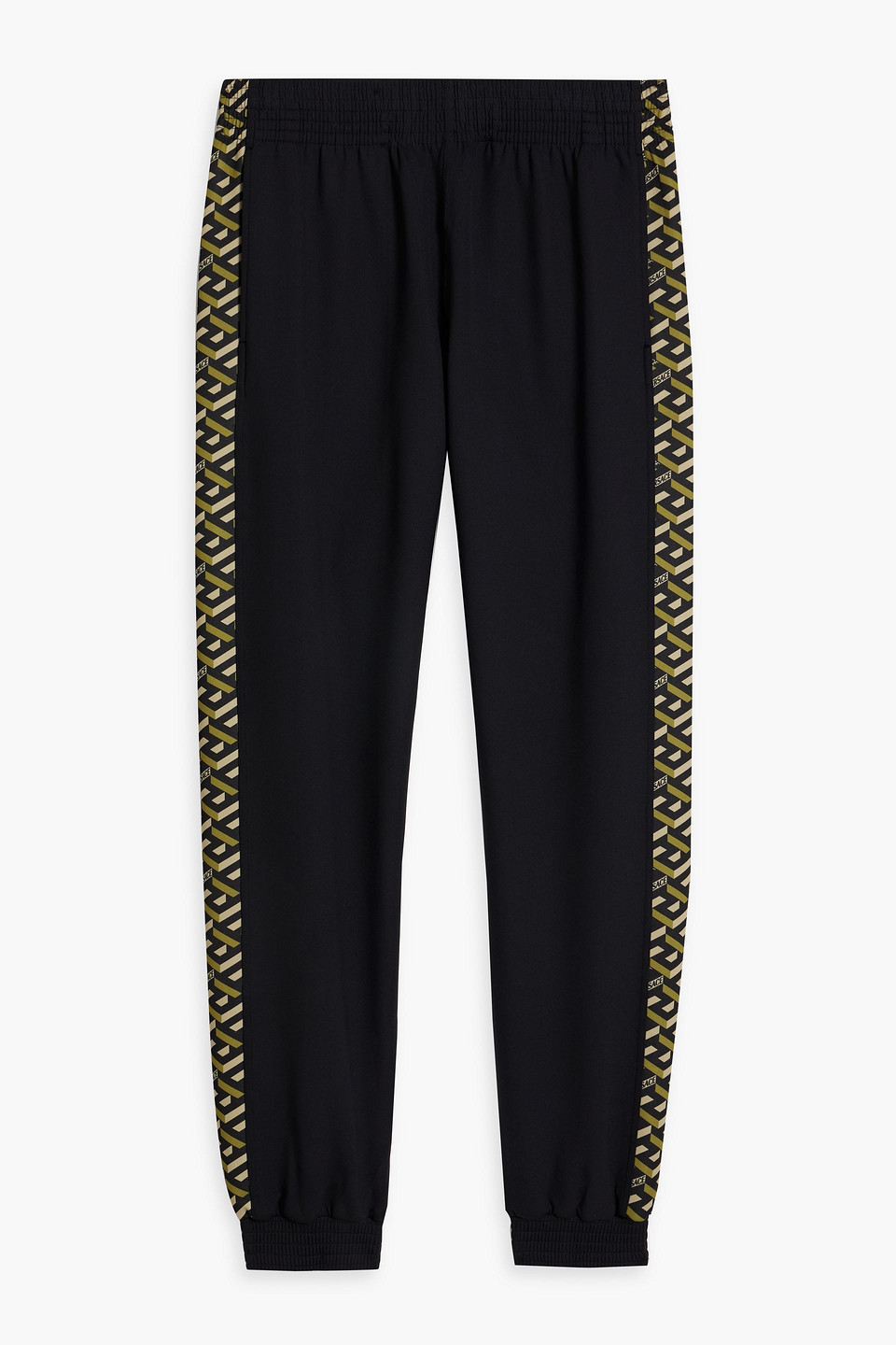 Versace Printed Ponte Sweatpants In Black