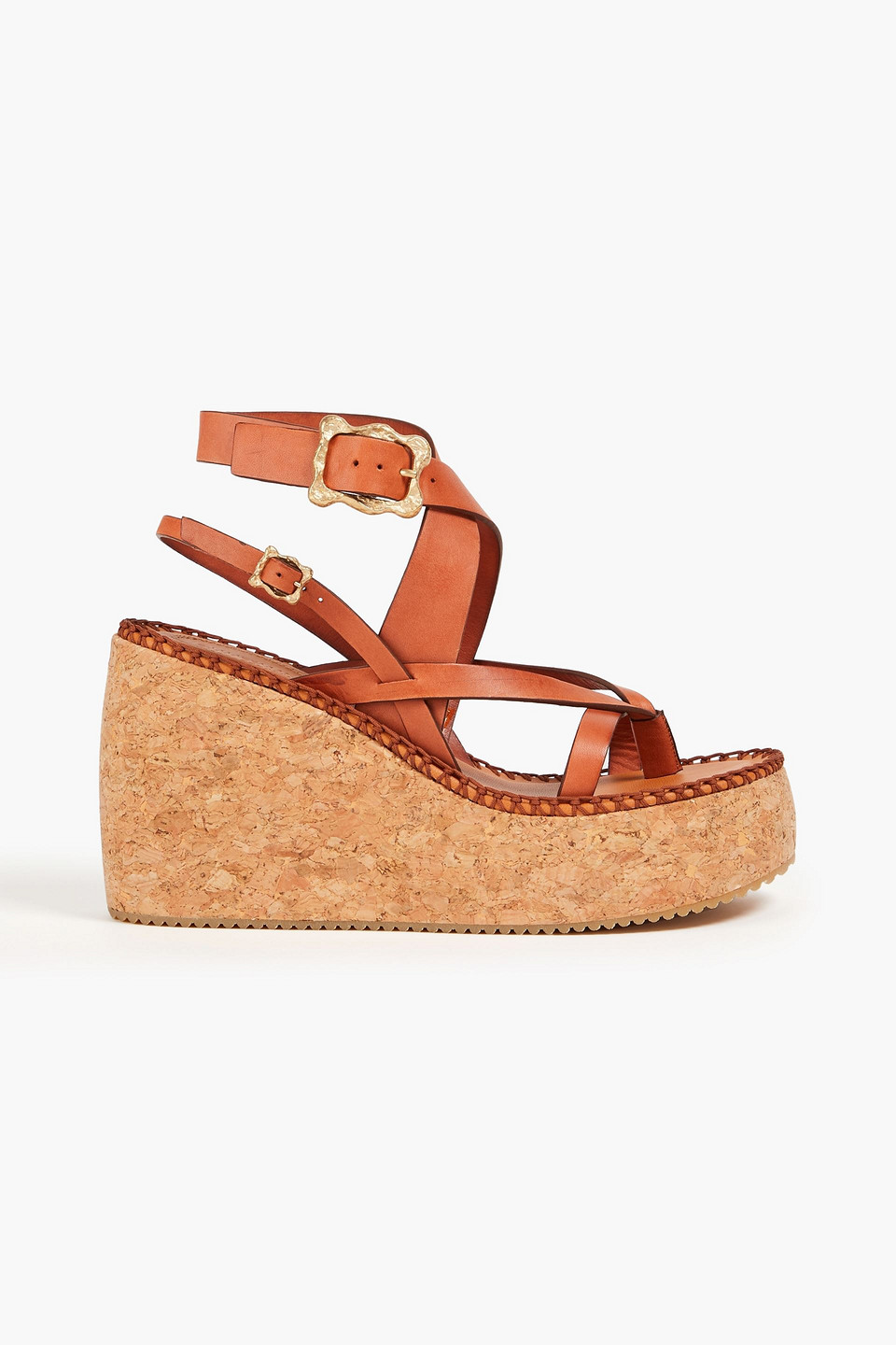 Zimmermann Plateausandalen Aus Leder In Nudefarben