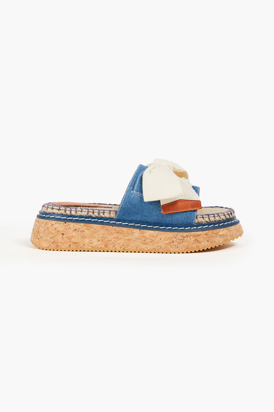 Zimmermann Espadrille-pantoletten Aus Denim Und Canvas In Mittelblauer Denim