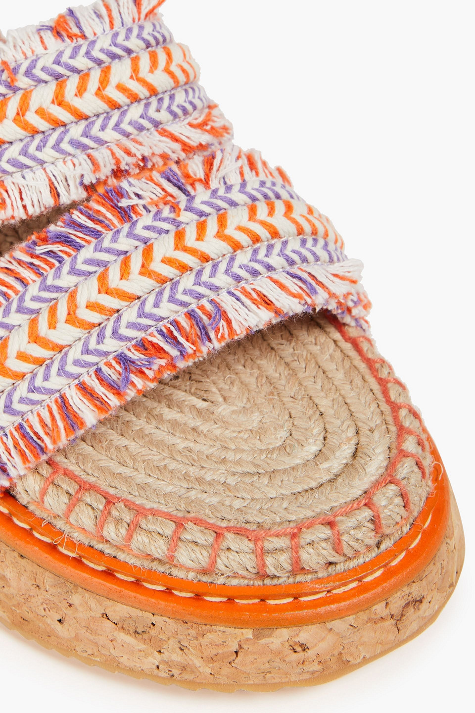Zimmermann Espadrille-sandalen Mit Flechtdetails Und Fransen In Orange