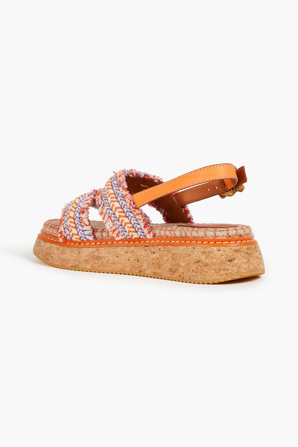 Zimmermann Espadrille-sandalen Mit Flechtdetails Und Fransen In Orange