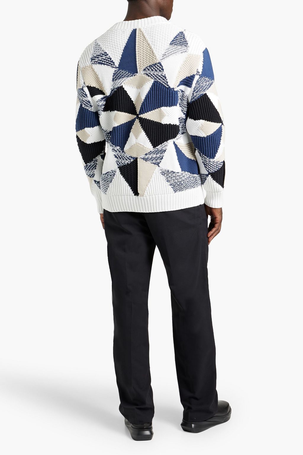 MISSONI كارديغان مصنوع من مزيج القطن المحبوك بنمط إنتارسيا