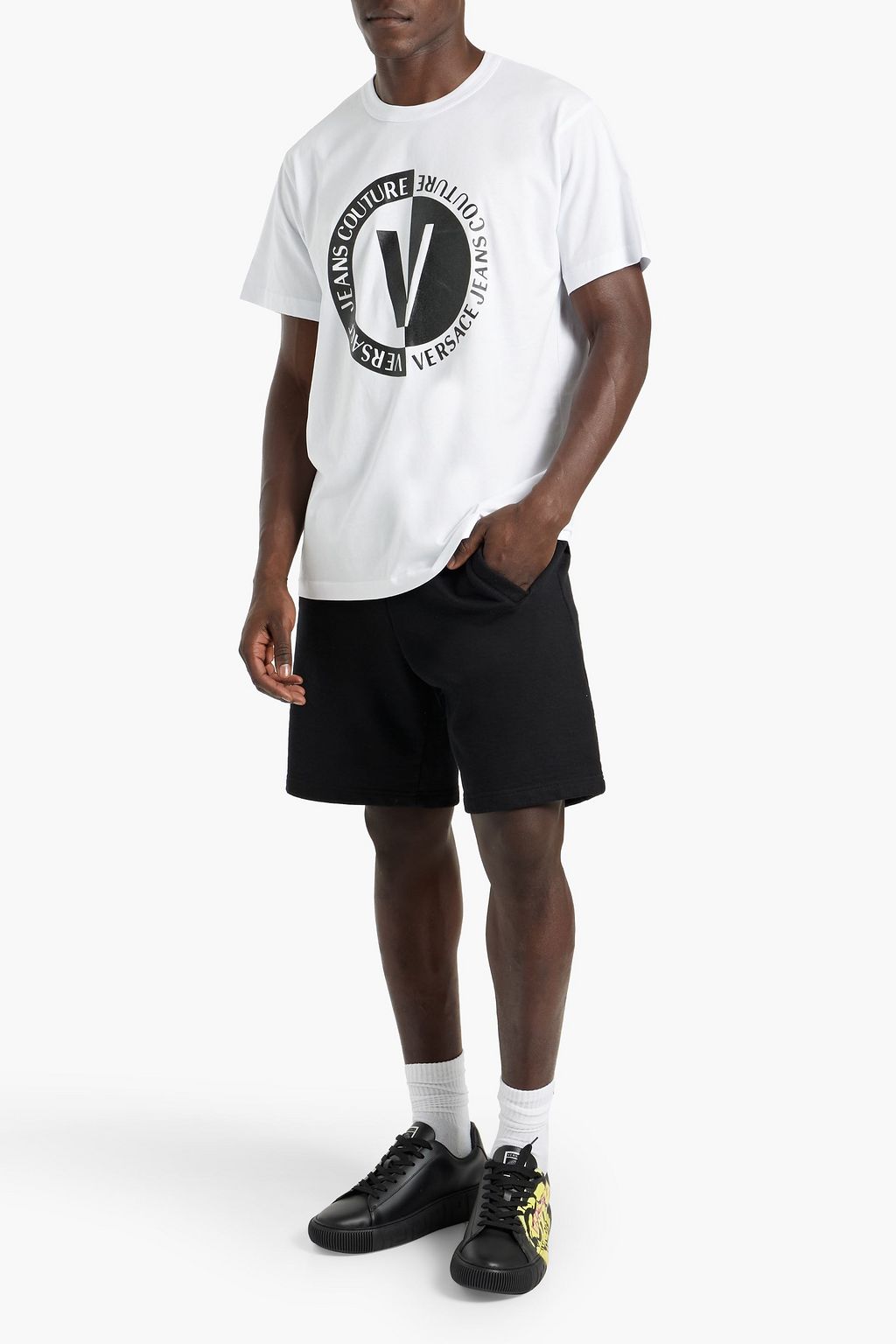 VERSACE JEANS COUTURE Logo-print cotton-jersey T-shirt